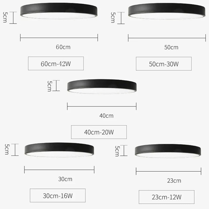Lampada da soffitto rotonda LED moderna minimalista 1 luce