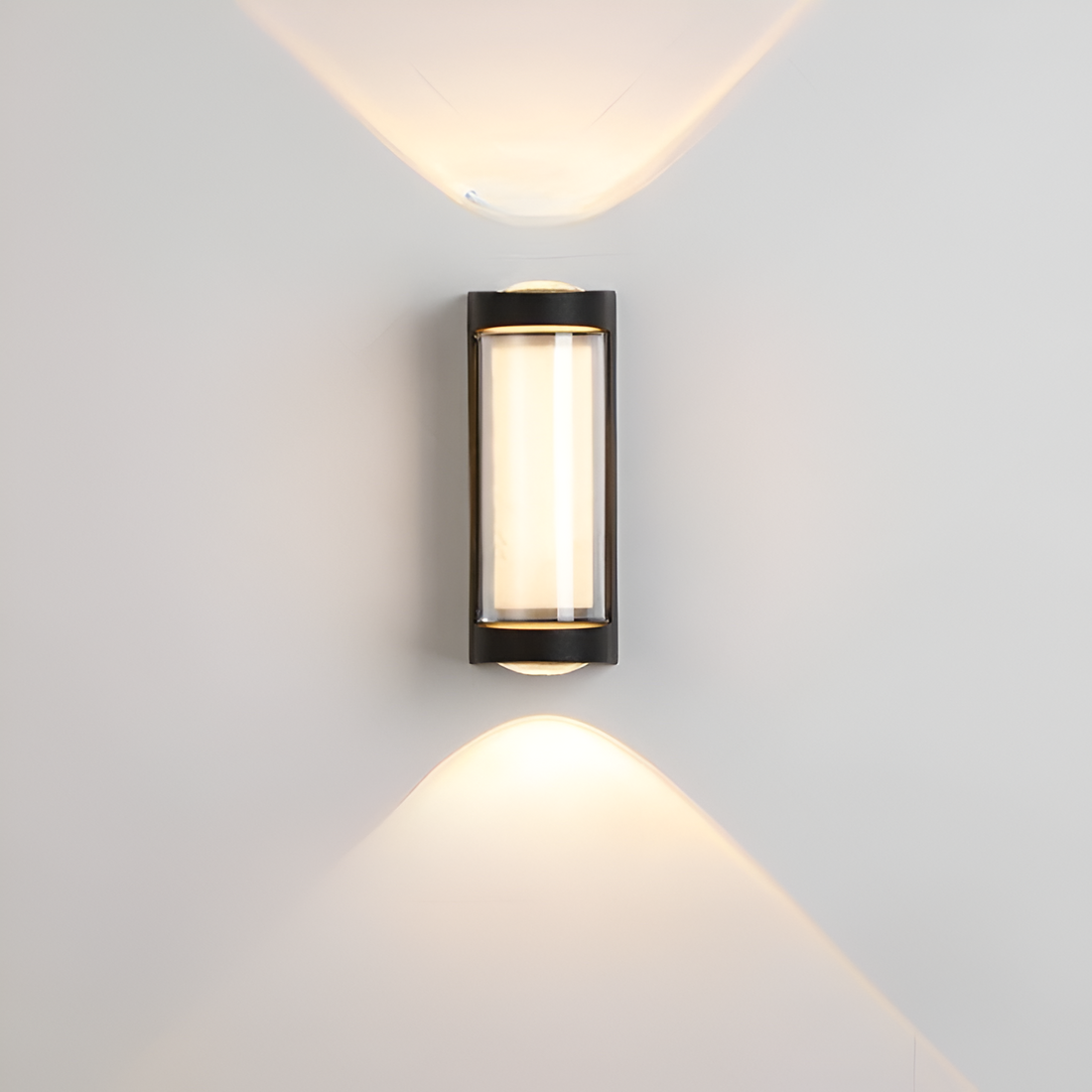 Nordische minimalistische Acryl rechteckige Außenwandleuchte LED Up-Down