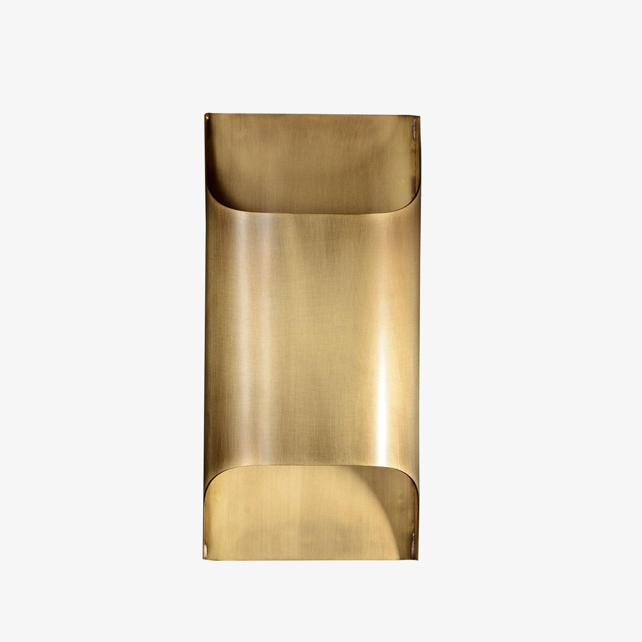 Applique da parete moderna curva in ottone con LED a 1 luce