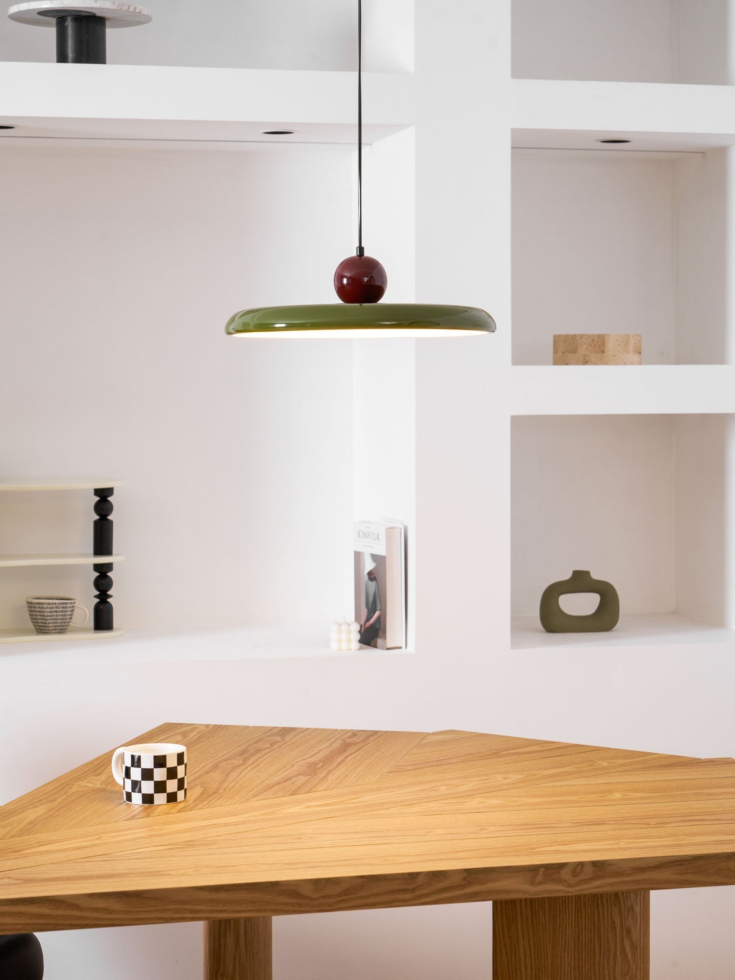 Lampadario moderno a disco LED a spina a 1 luce