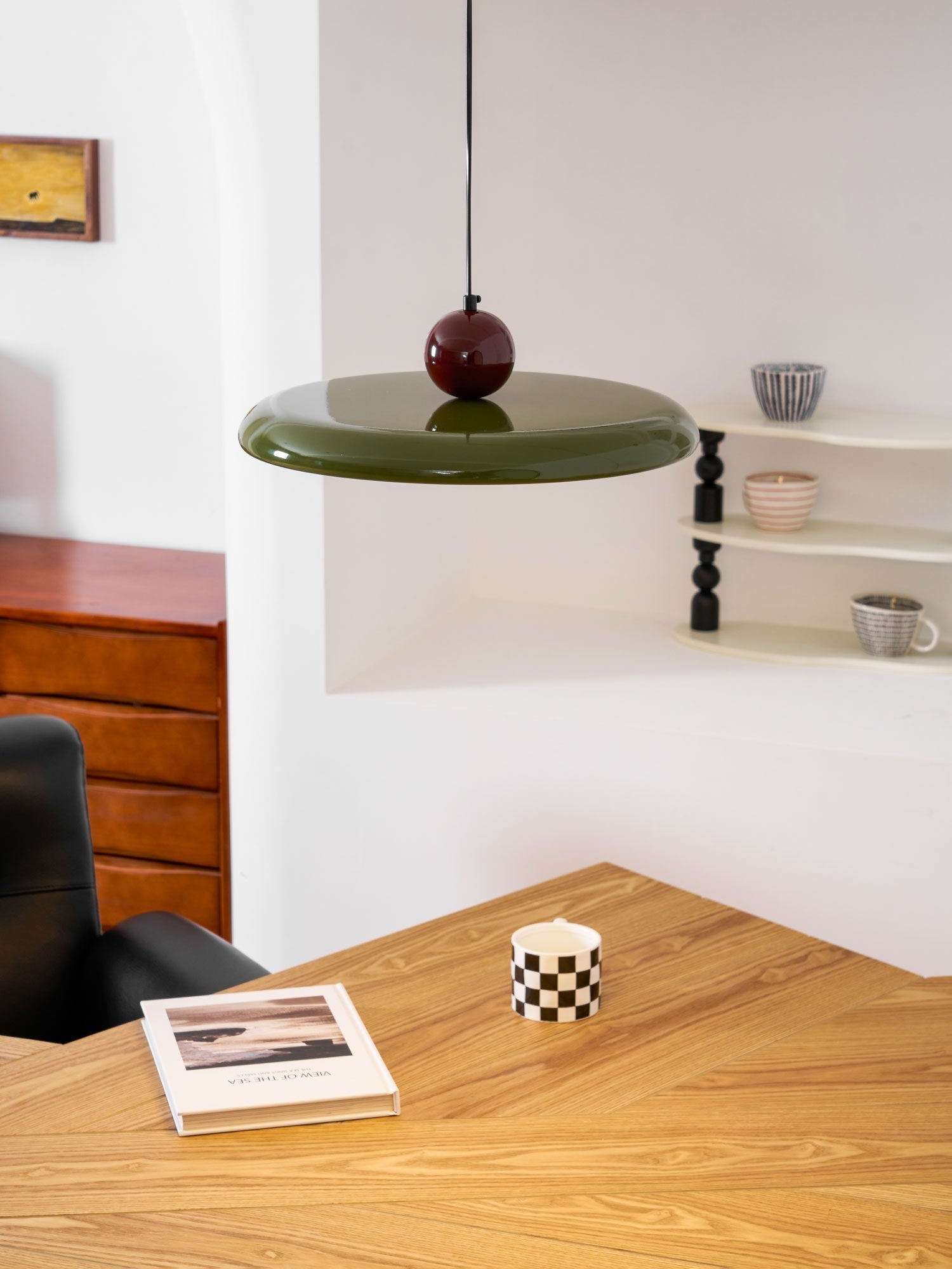 Lampadario moderno a disco LED a spina a 1 luce