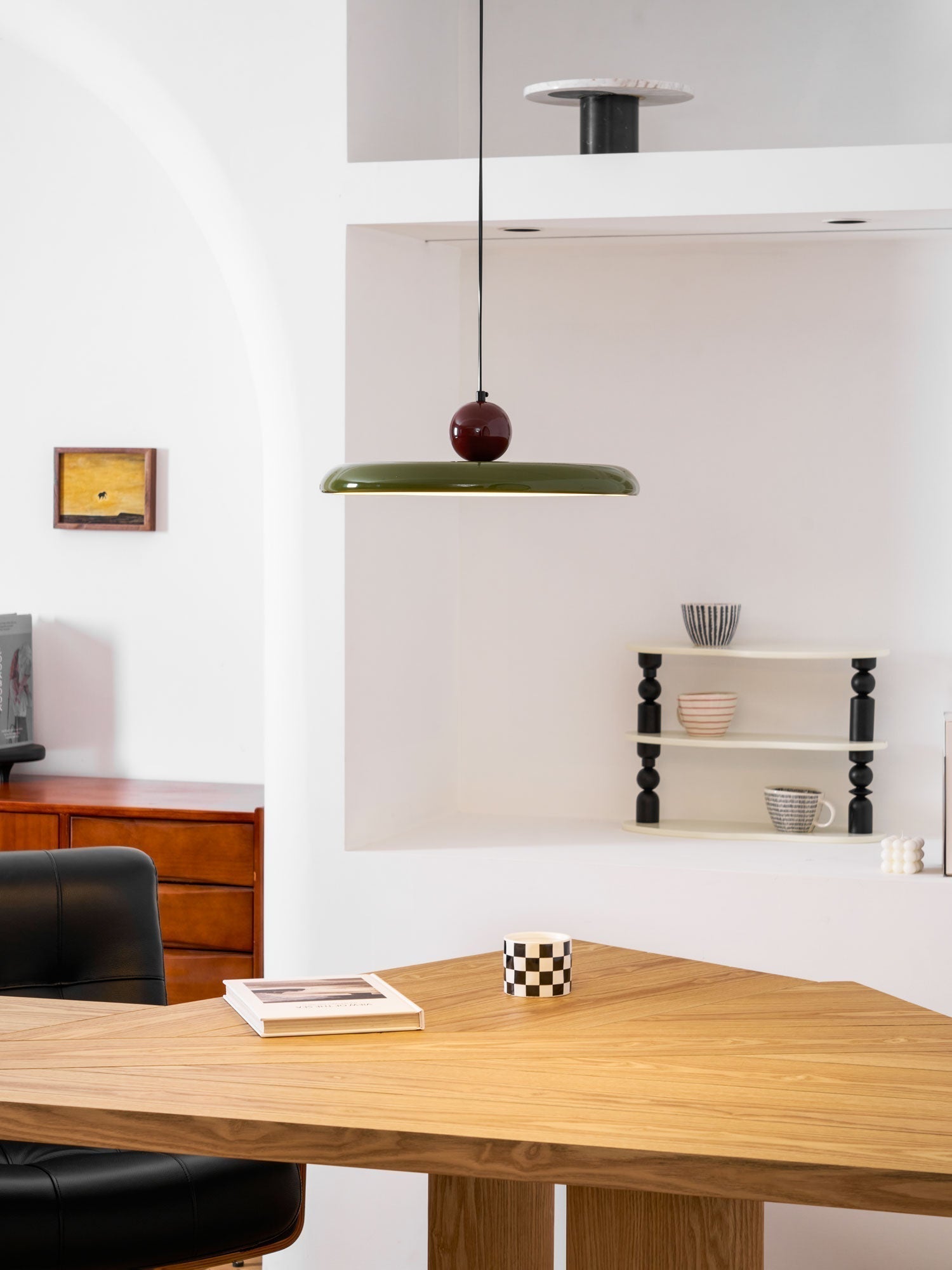 Lampadario moderno a disco LED a spina a 1 luce