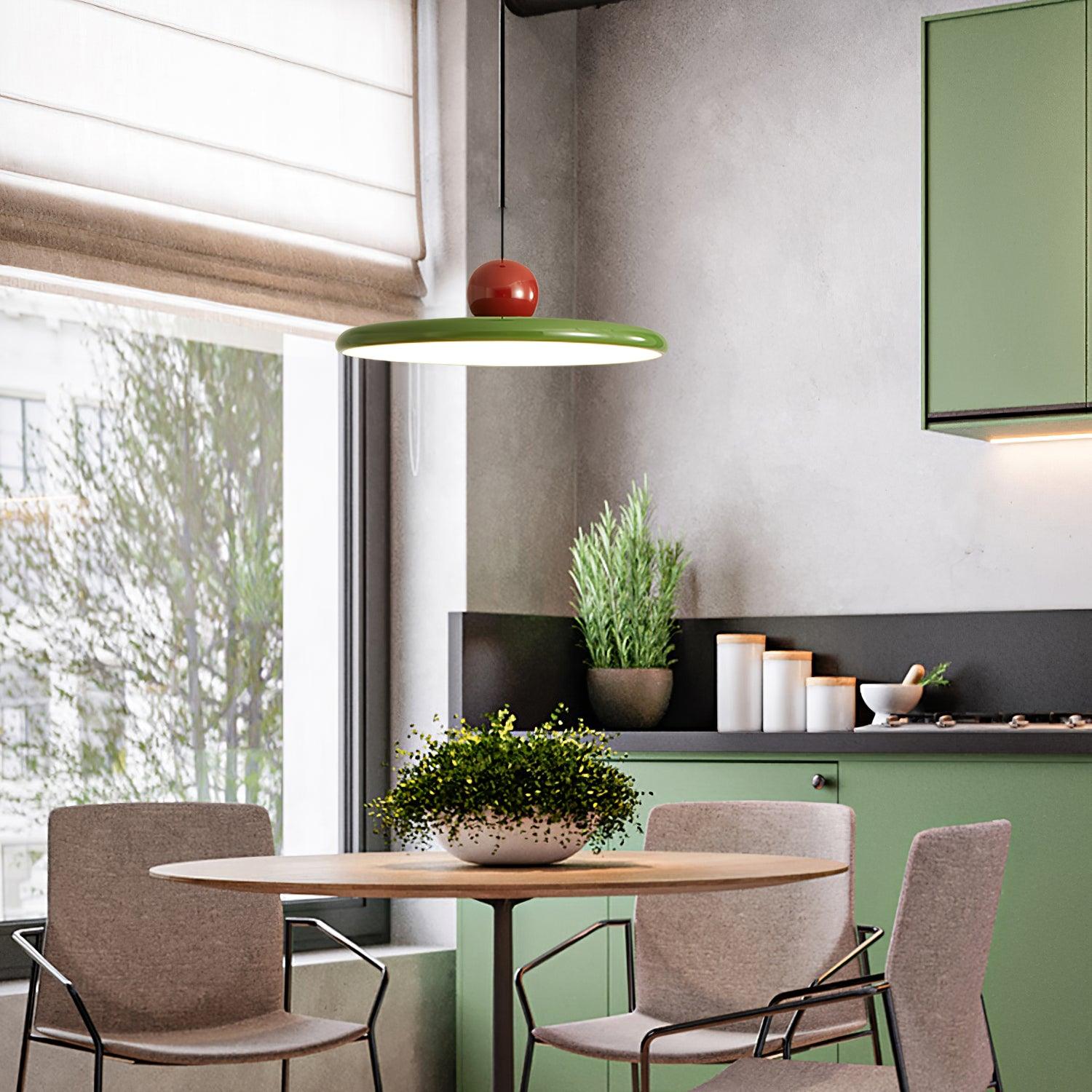 Lampadario moderno a disco LED a spina a 1 luce