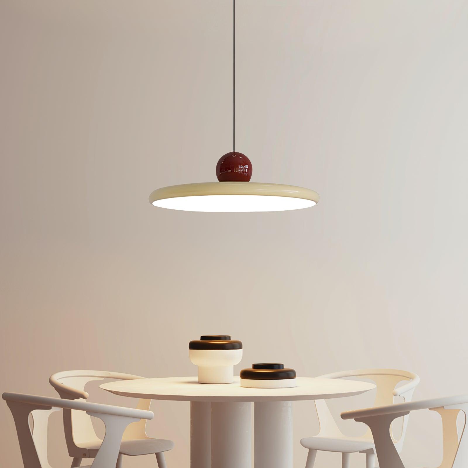 Lampadario moderno a disco LED a spina a 1 luce