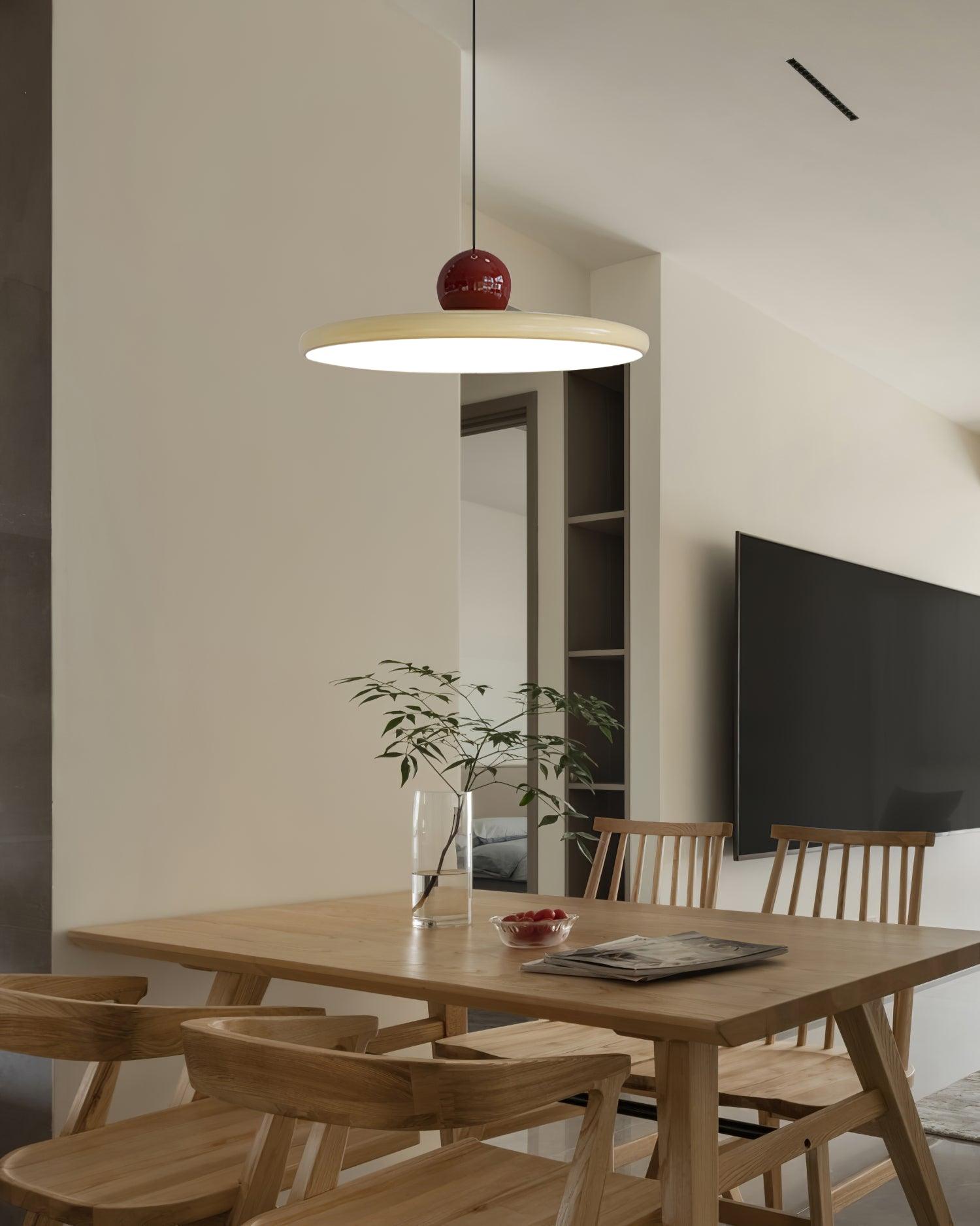 Lampadario moderno a disco LED a spina a 1 luce