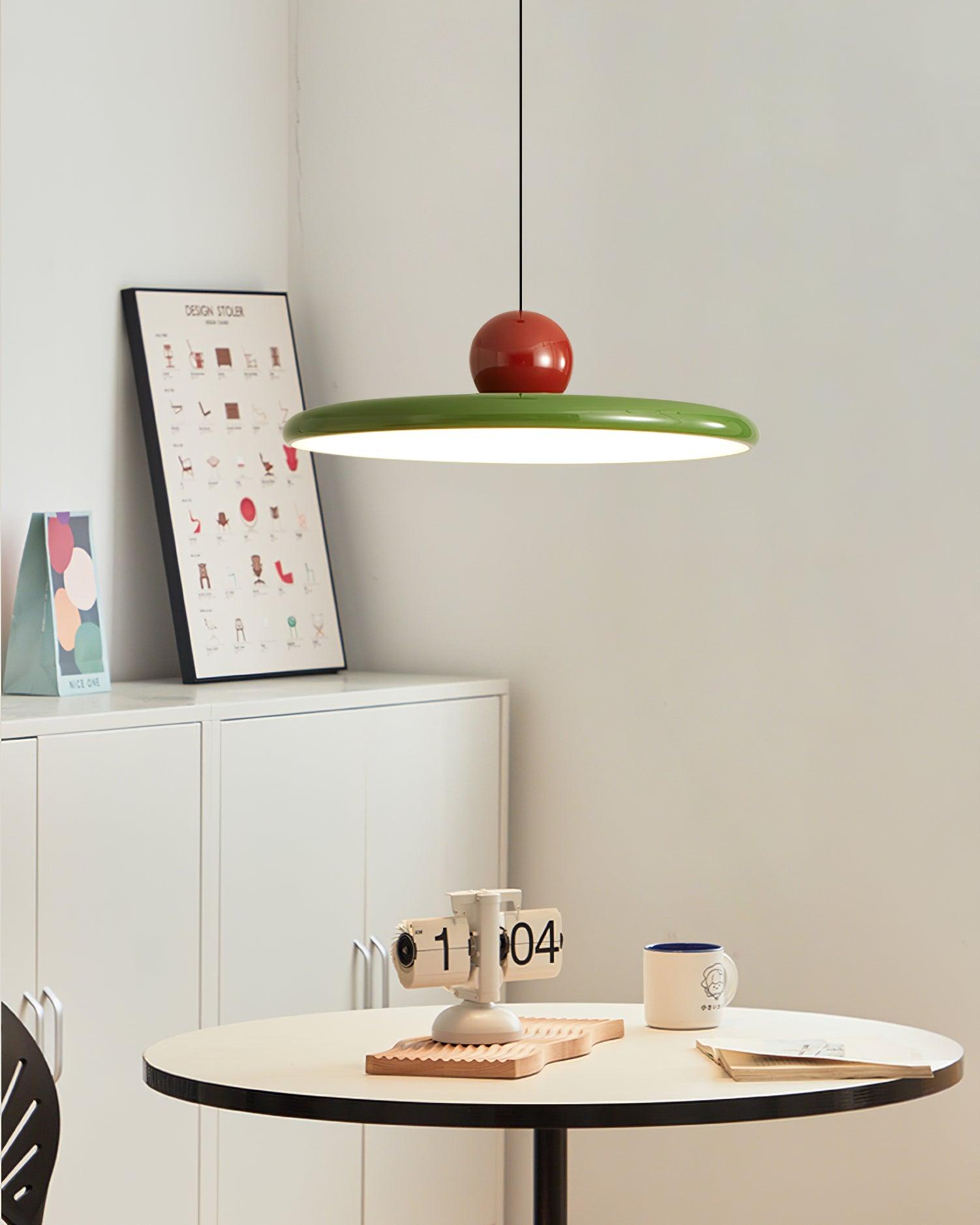 Lampadario moderno a disco LED a spina a 1 luce