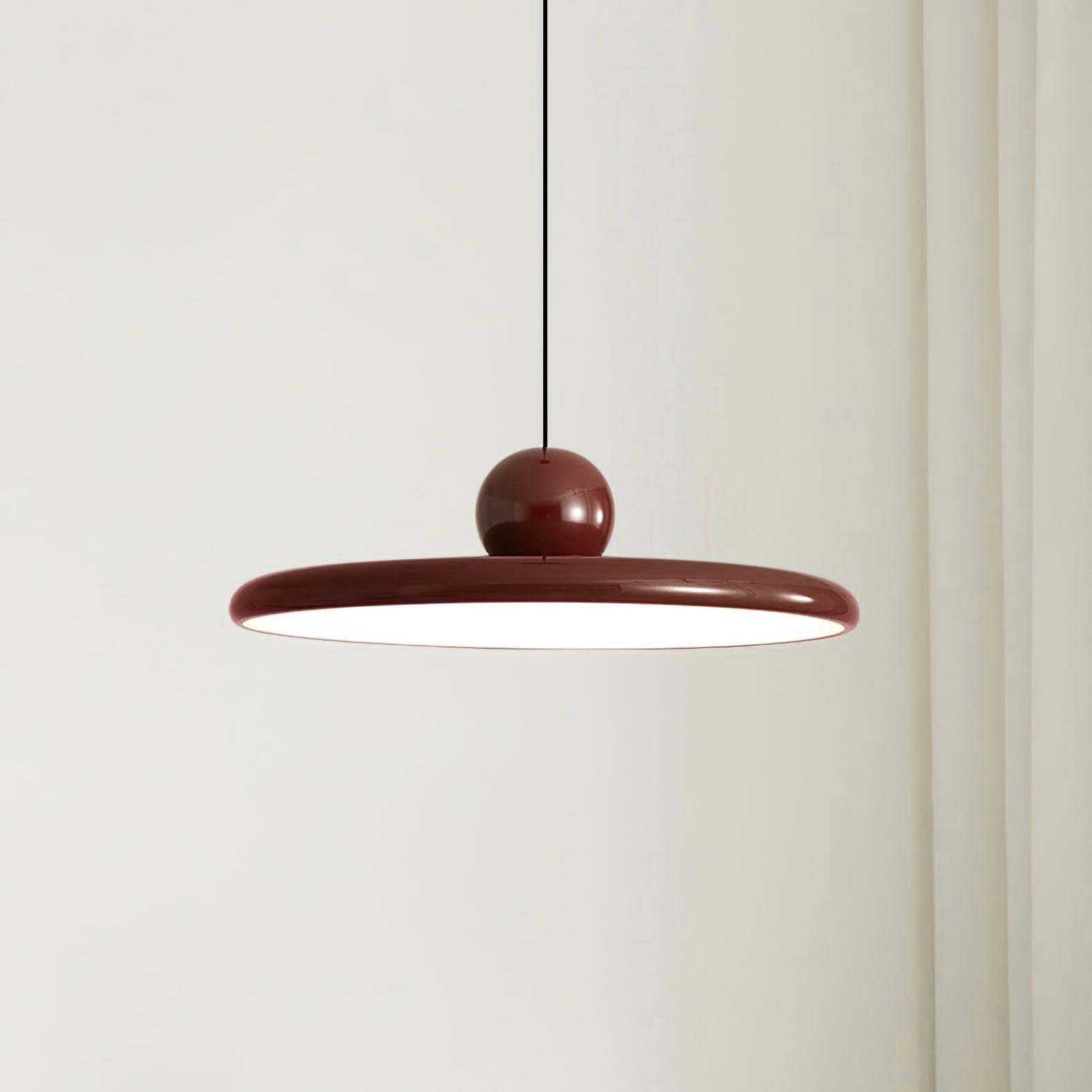 Lampadario moderno a disco LED a spina a 1 luce