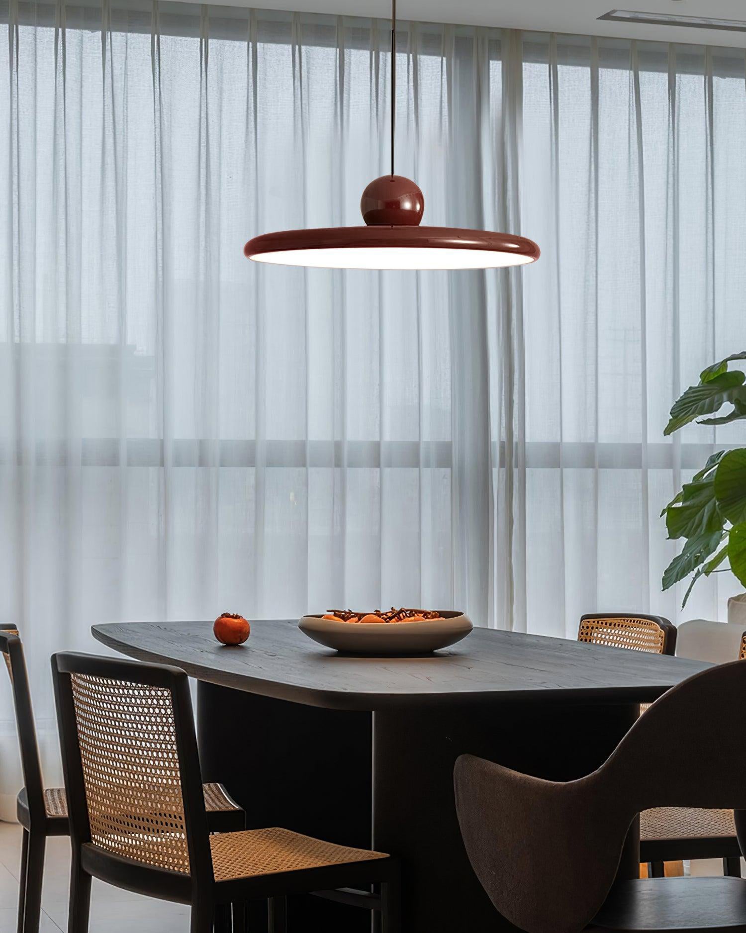 Lampadario moderno a disco LED a spina a 1 luce