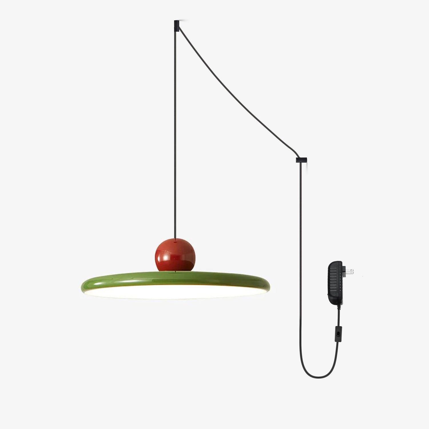 Lampadario moderno a disco LED a spina a 1 luce
