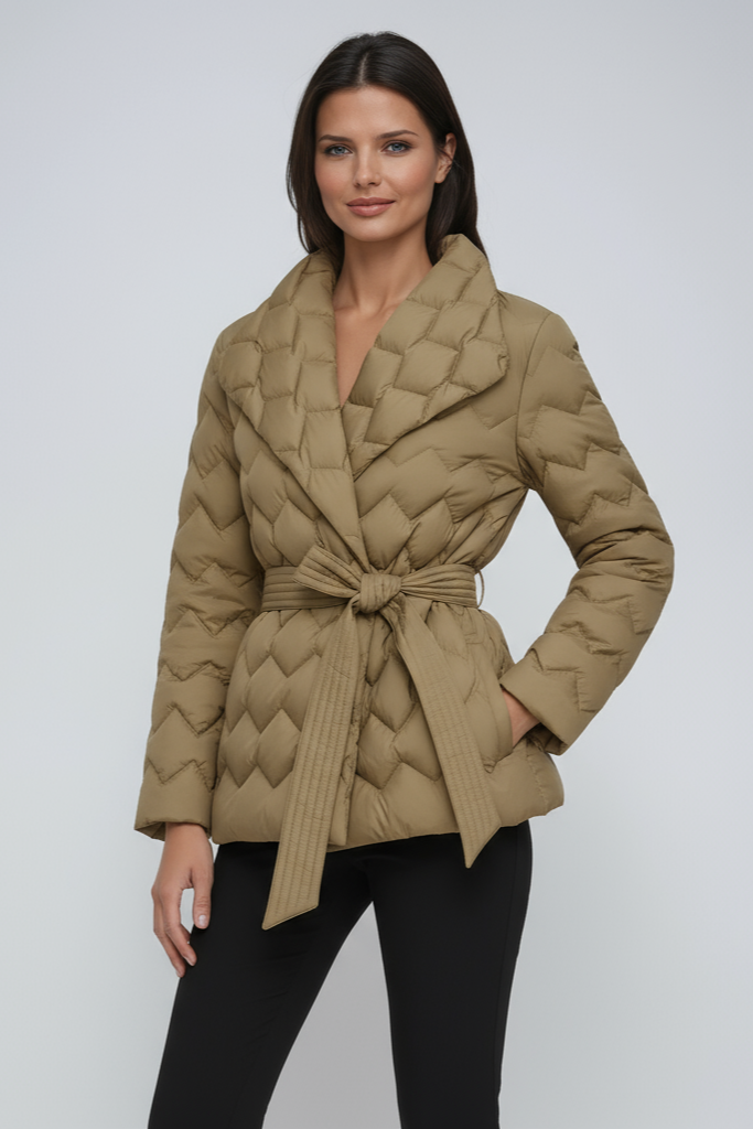WOMEN’S PUFFER JACKET | QUILTED BELTED COAT