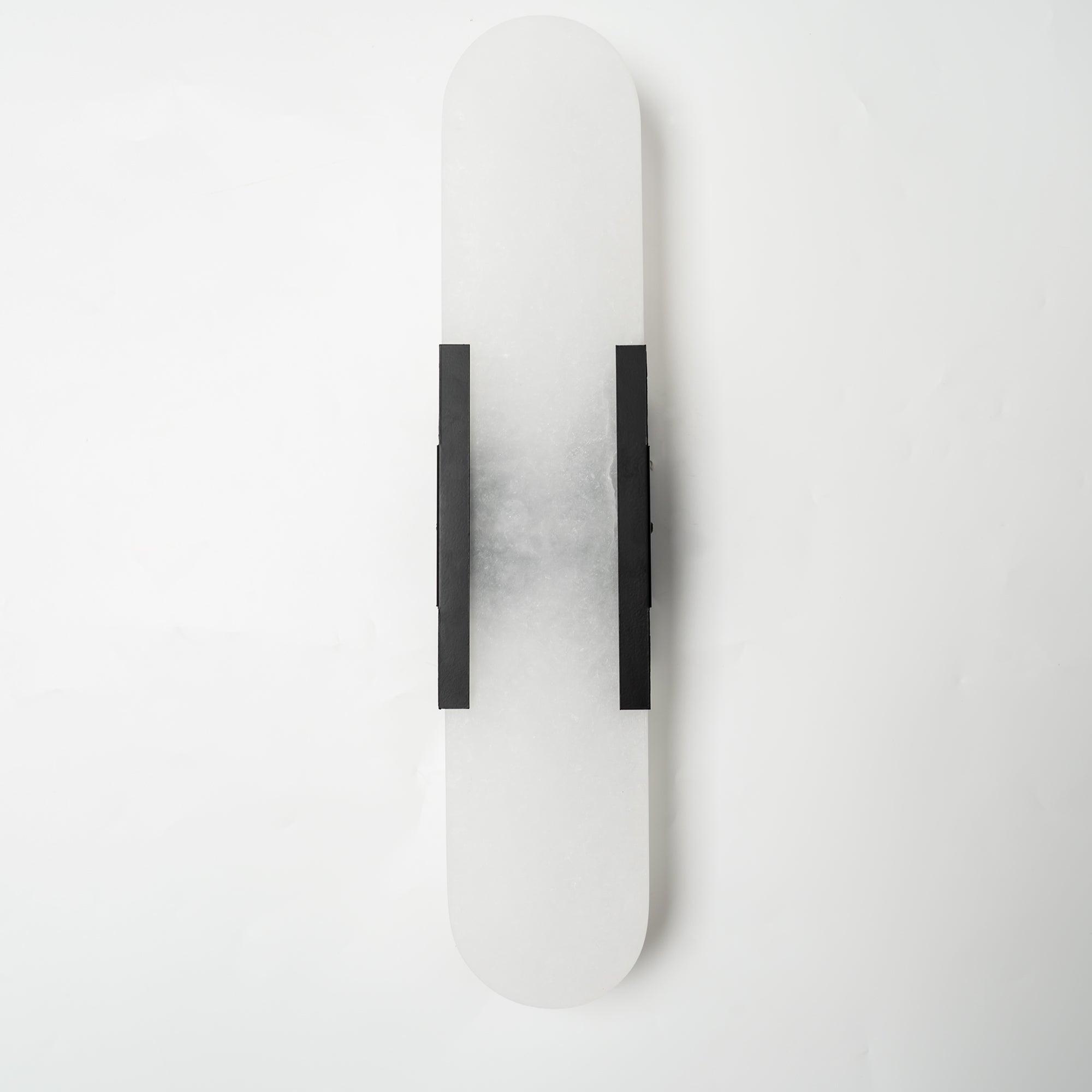 Modern Alabaster Elongated Marble LED Wall Sconce 2-Light