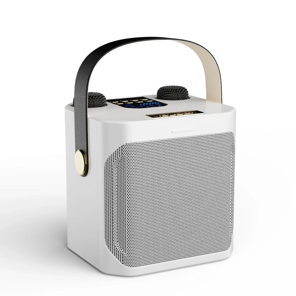 Compact Karaoke Speaker | Dual Wireless Microphones With 360° Sound