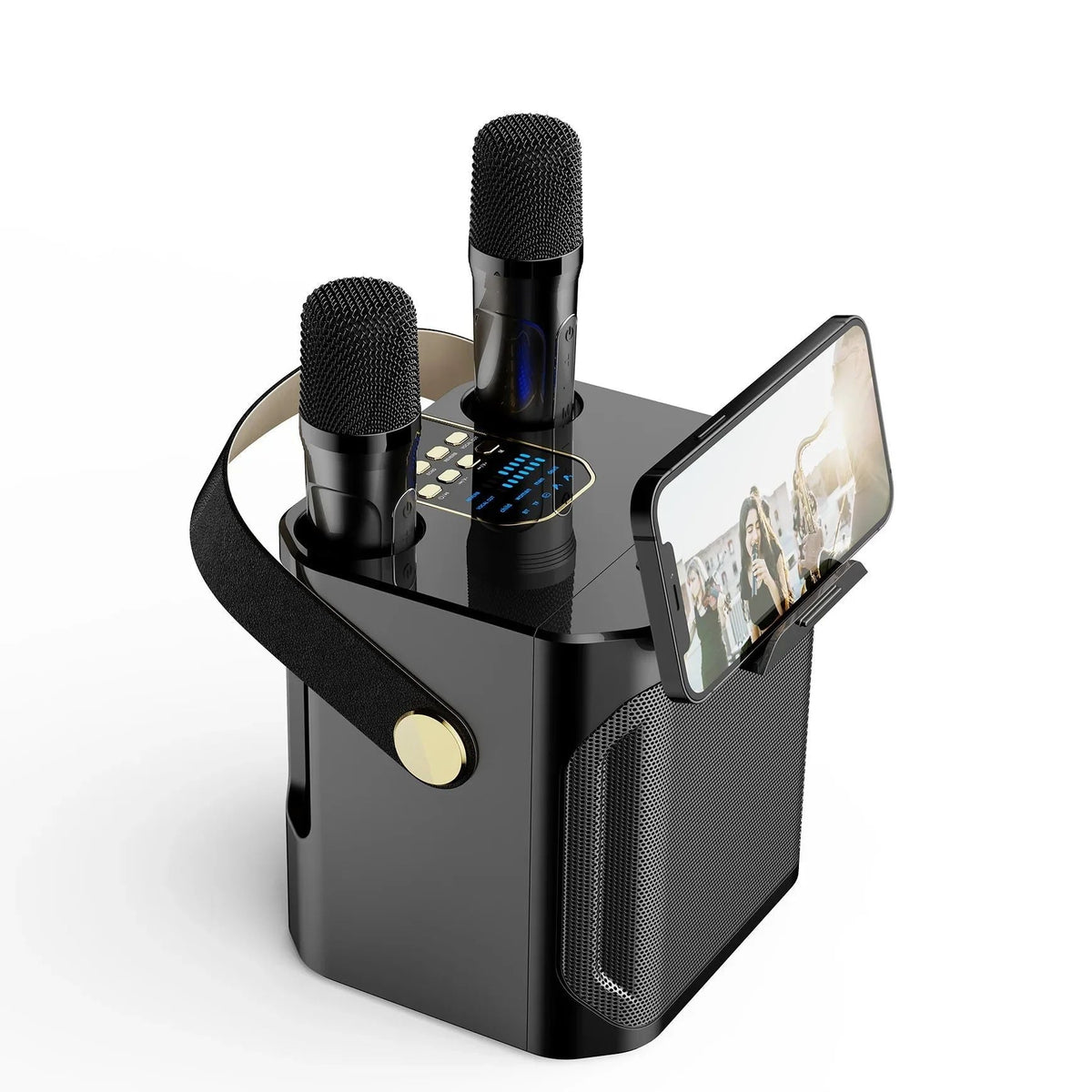 Compact Karaoke Speaker | Dual Wireless Microphones With 360° Sound