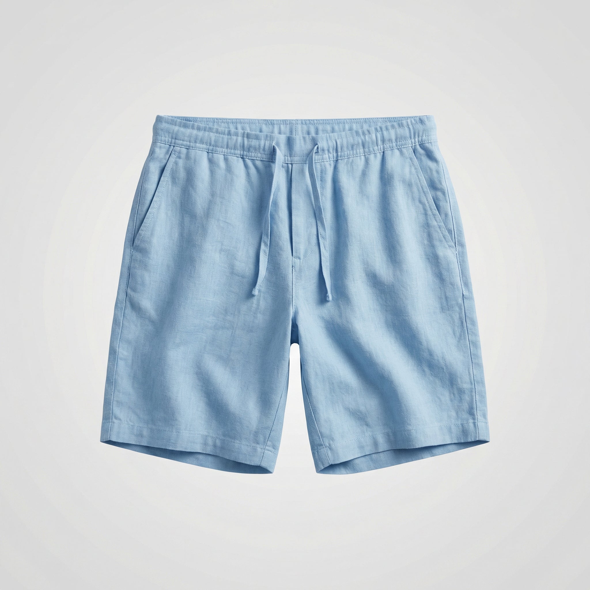 Pantalones cortos de lino transpirables para verano para hombre