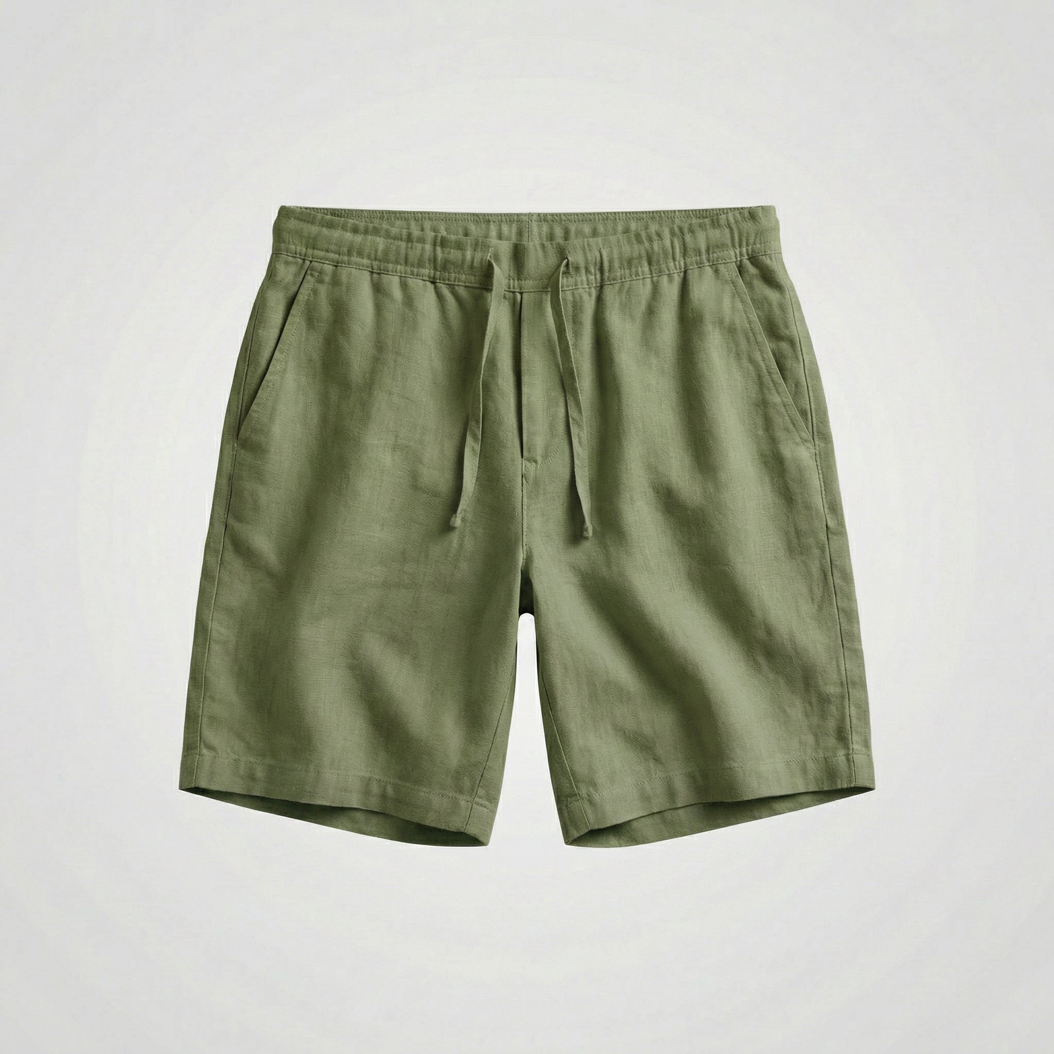 Pantalones cortos de lino transpirables para verano para hombre