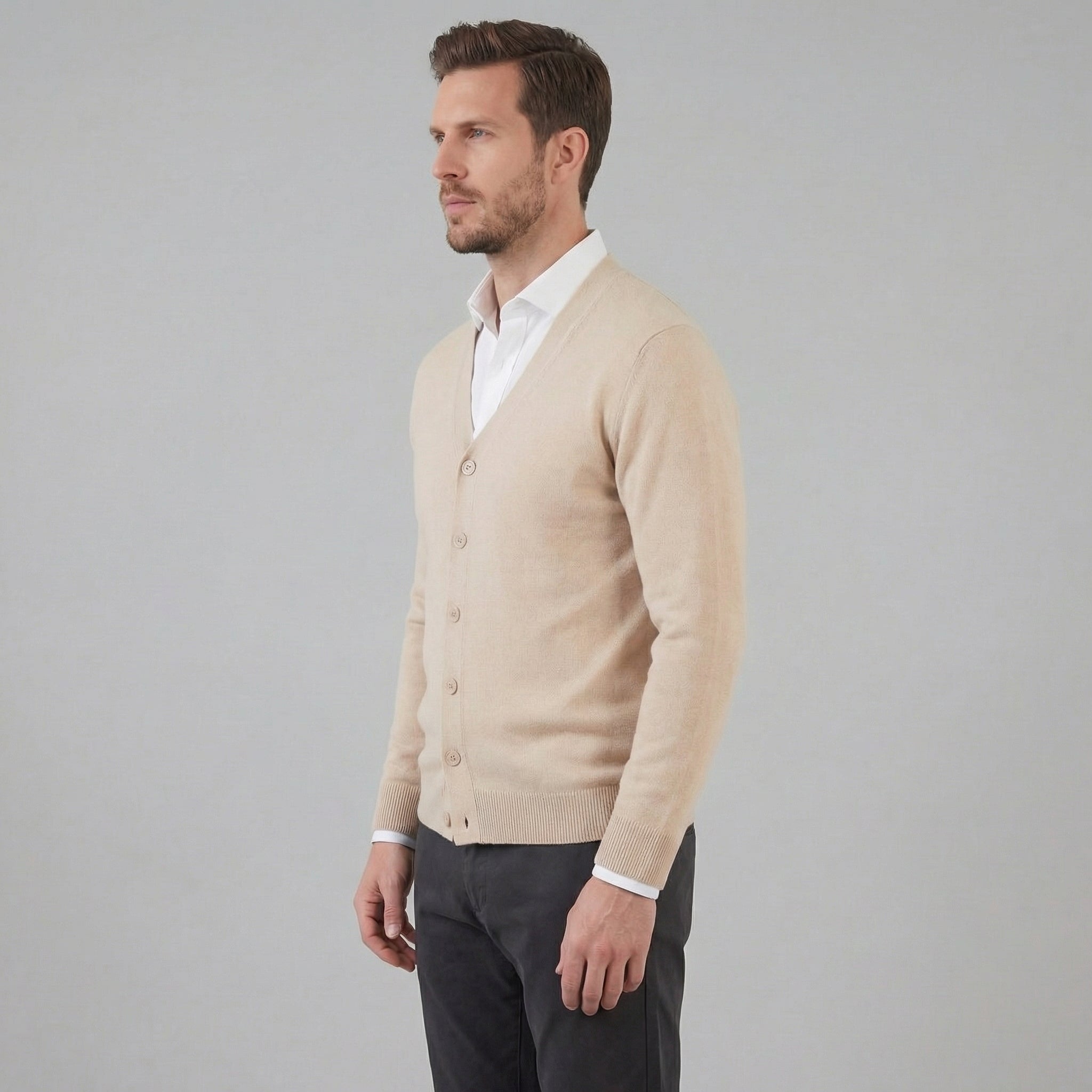Cárdigan Casual de Cuello en V para Hombre