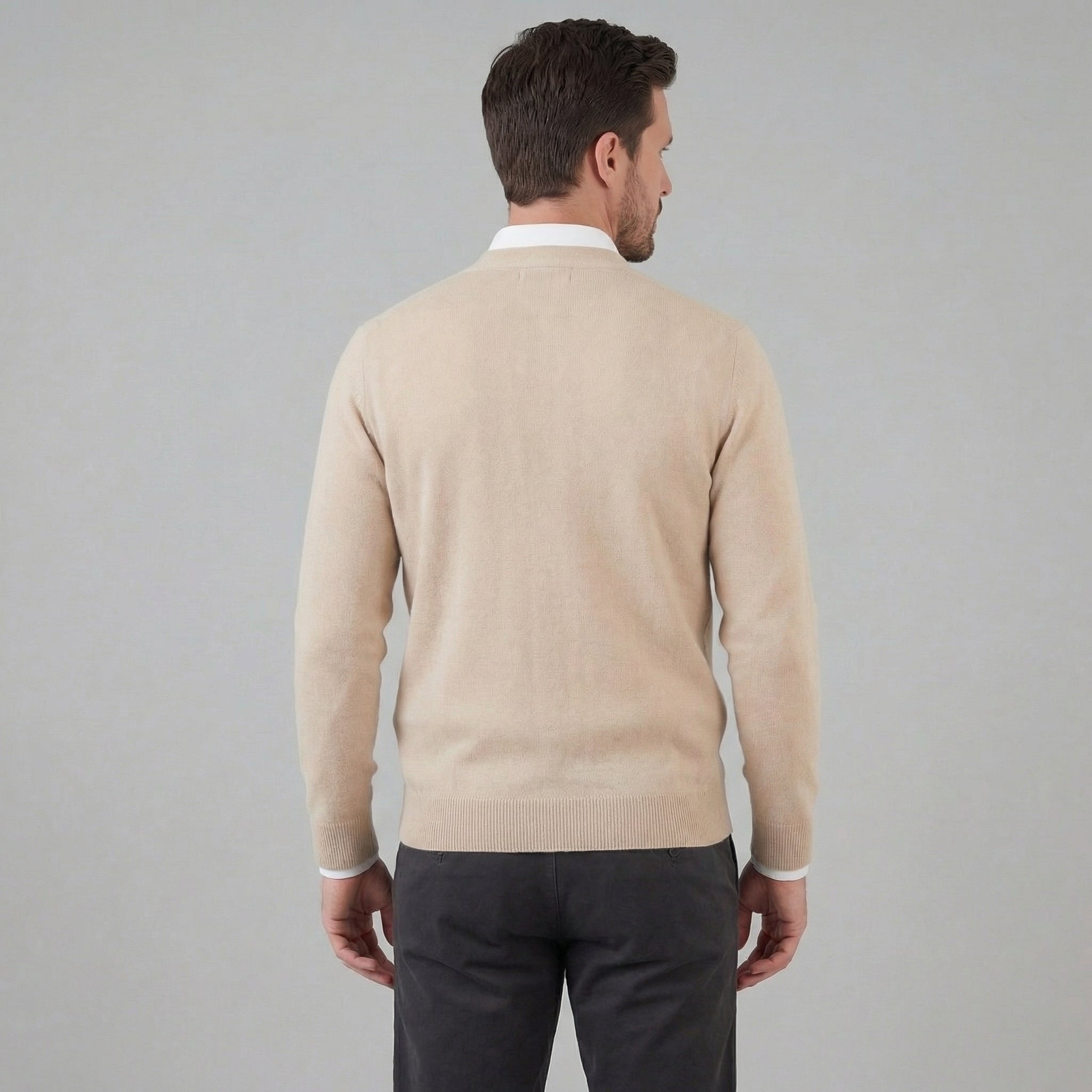 Cárdigan Casual de Cuello en V para Hombre