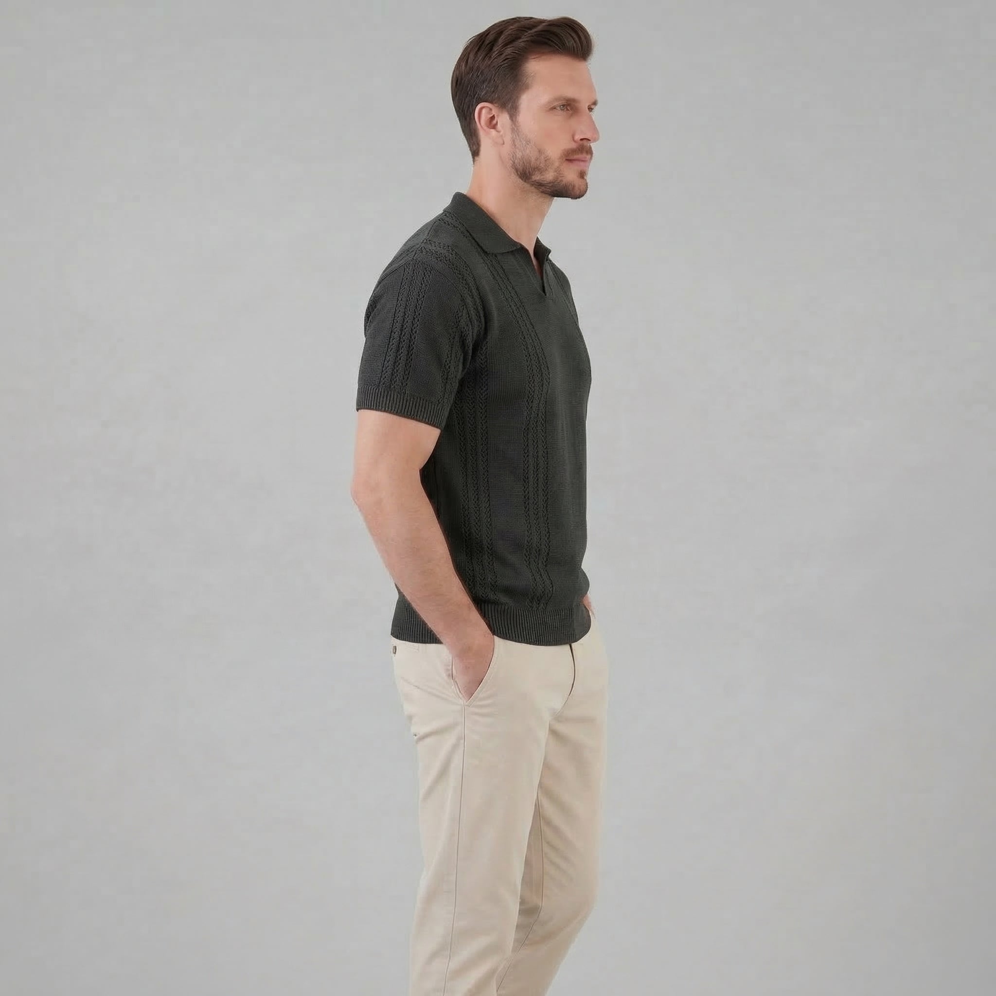 Men's Knit Polo Shirt