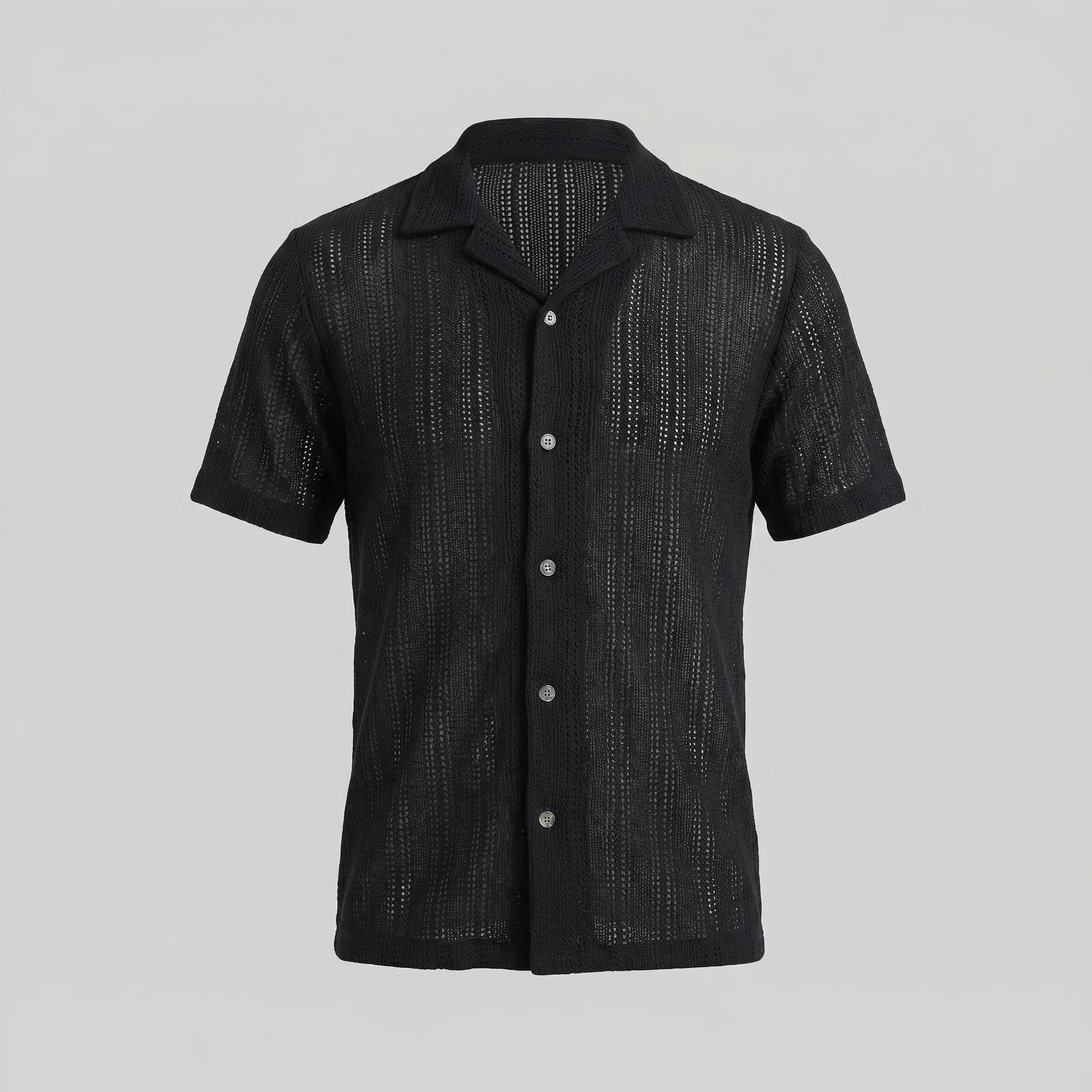 Camisa ligera de botones para verano para hombre