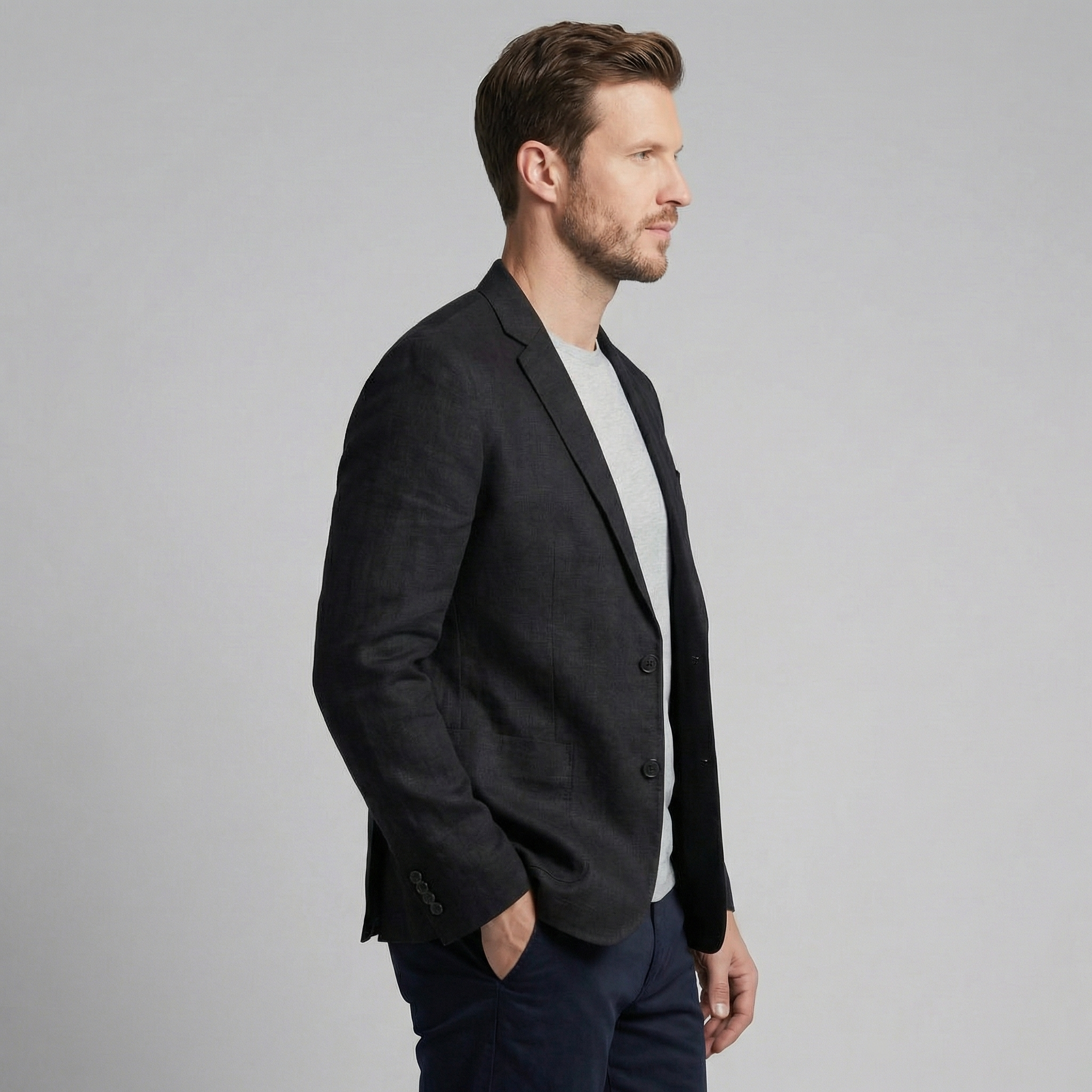Men's Linen Blazer Jacket