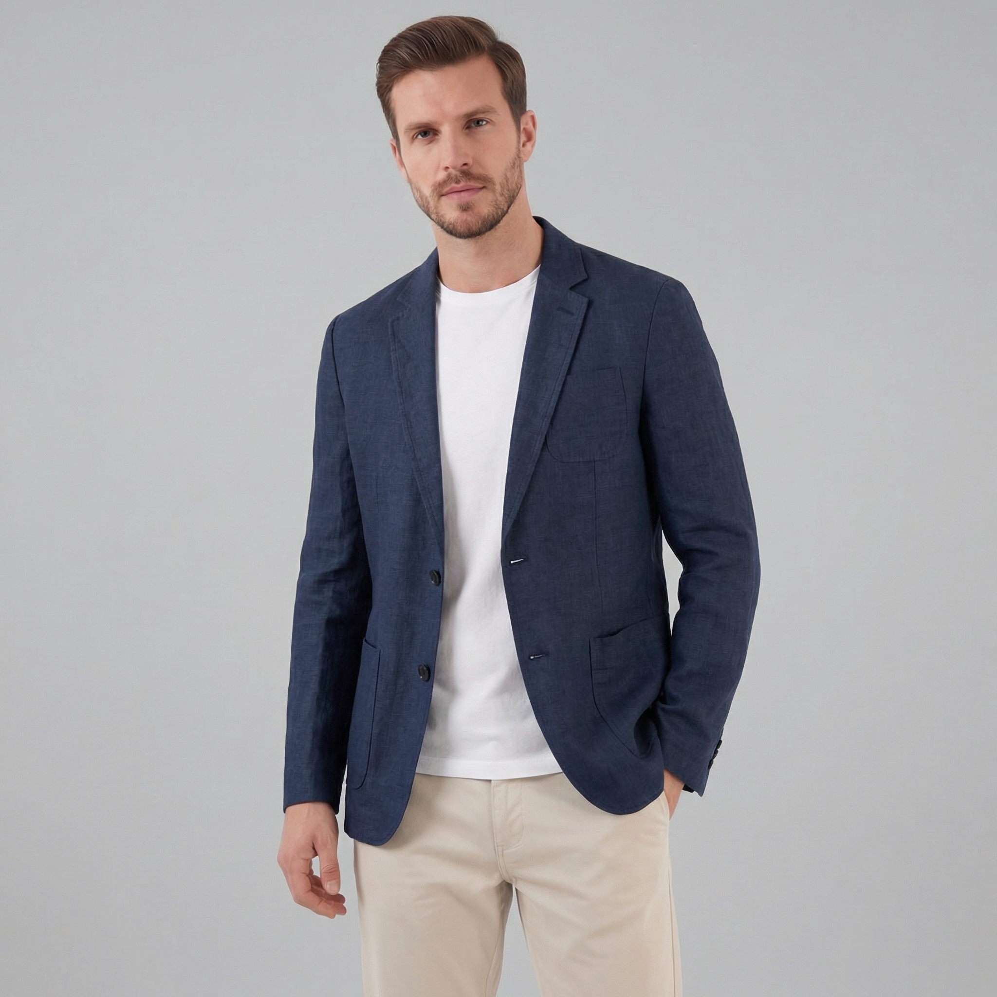 Men's Linen Blazer Jacket