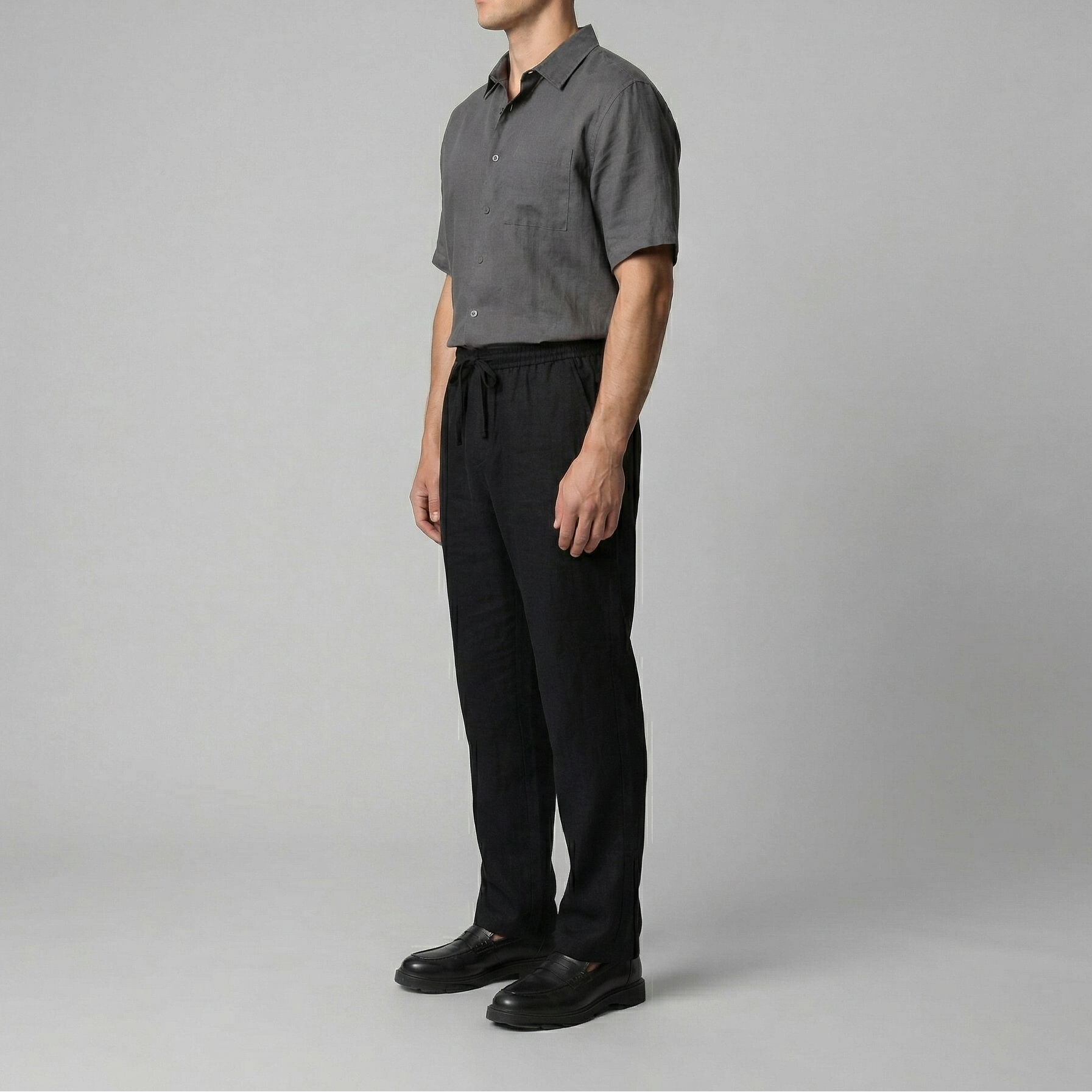 Men's Linen Slim Fit Trousers