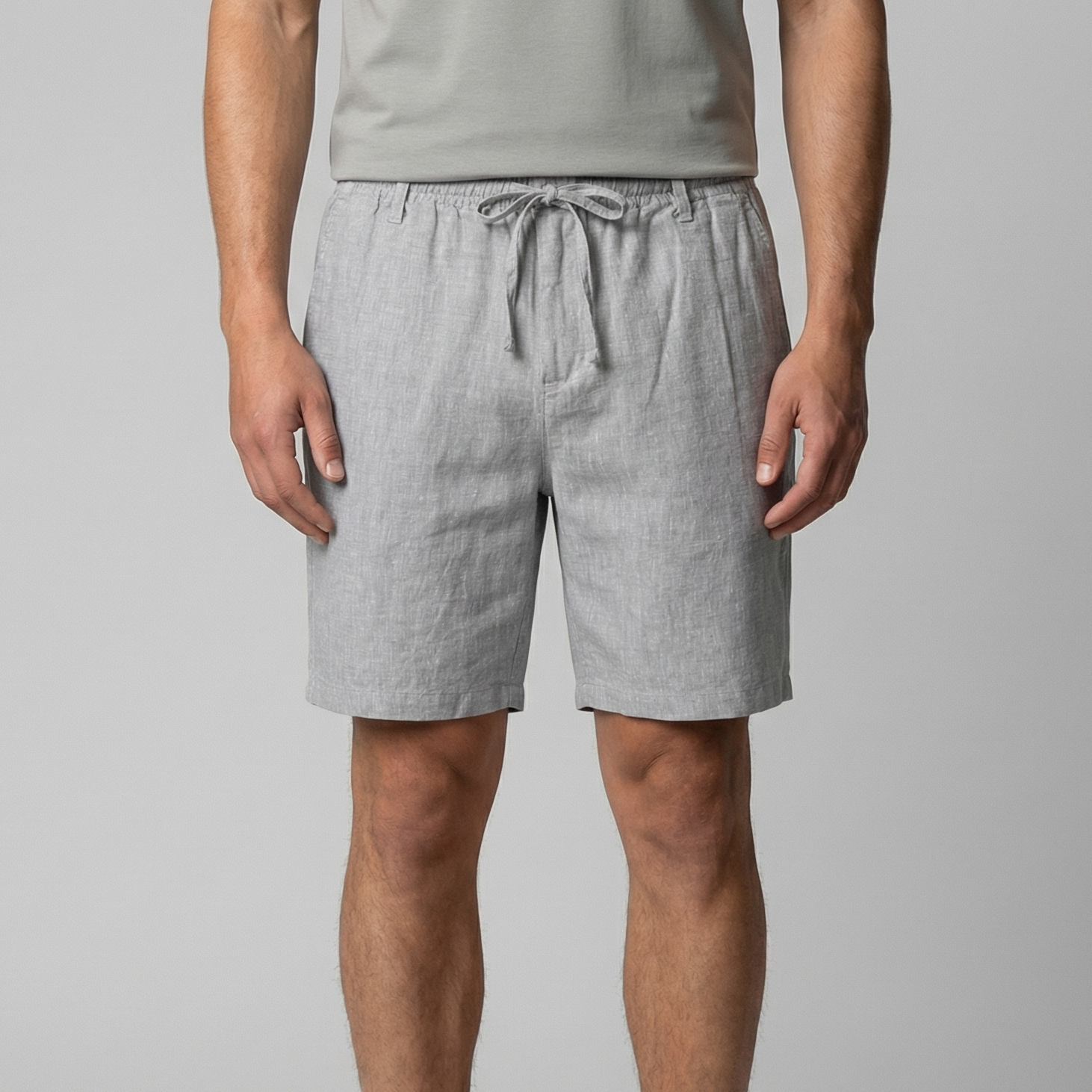 Pantalones Cortos de Lino para Verano para Hombre