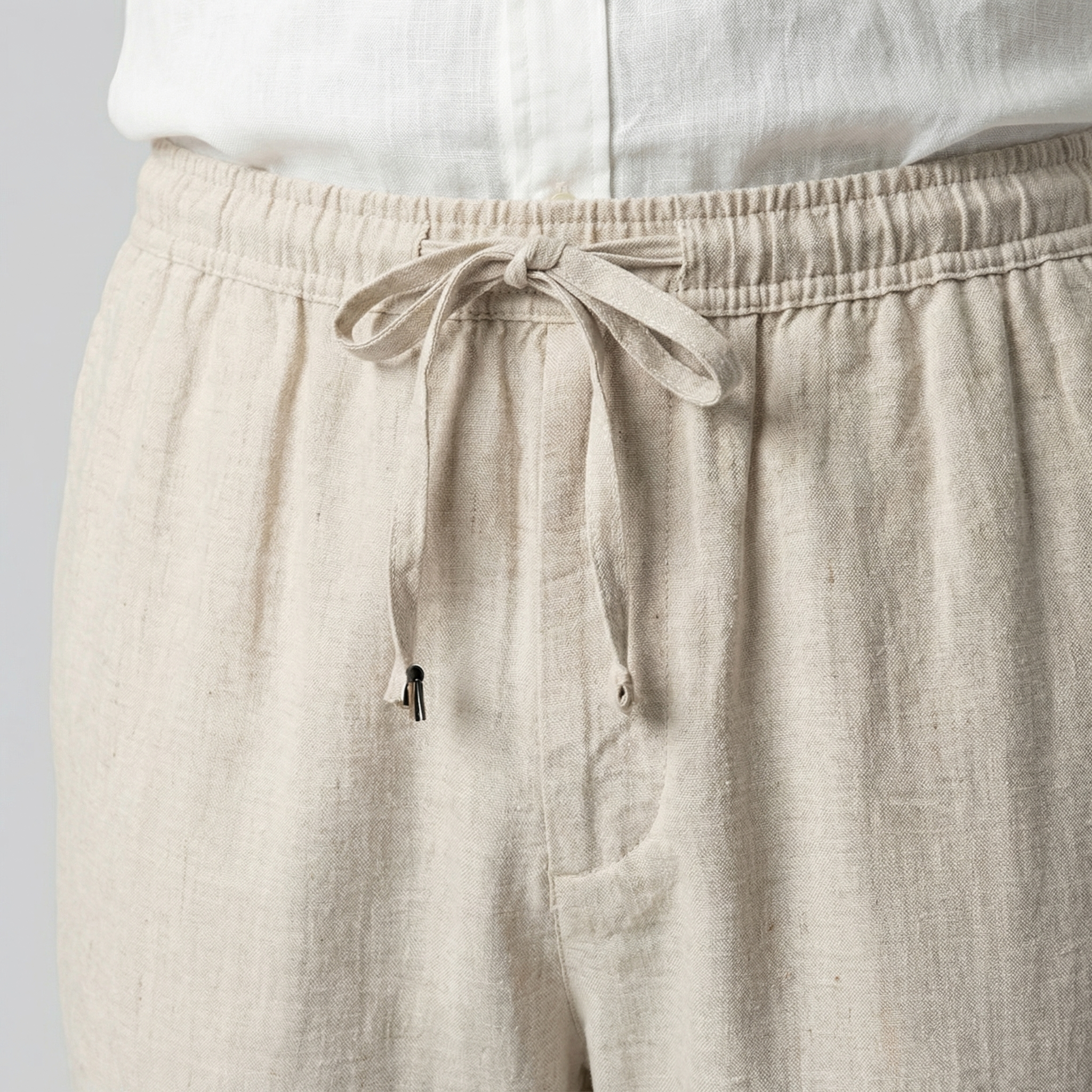Pantalones Cortos de Lino para Verano para Hombre