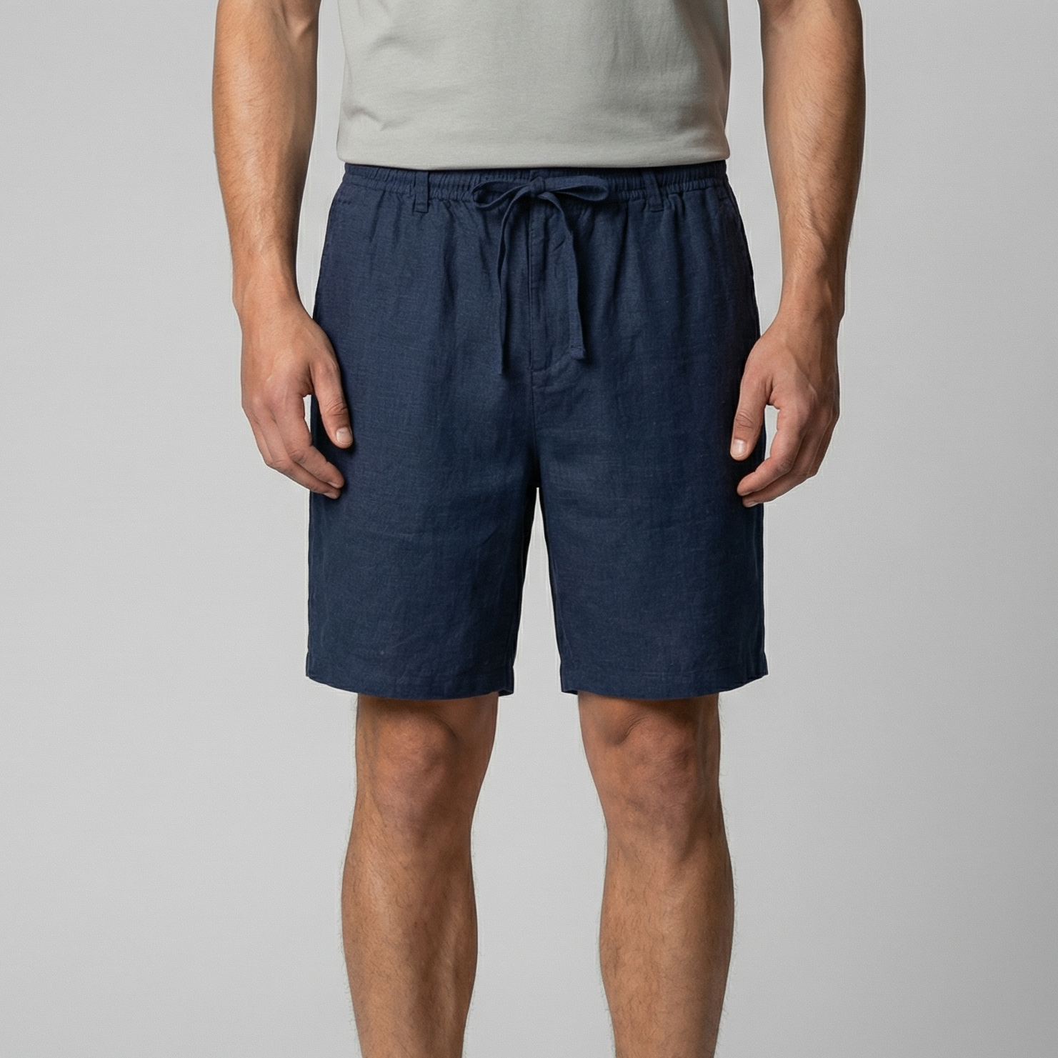Pantalones Cortos de Lino para Verano para Hombre