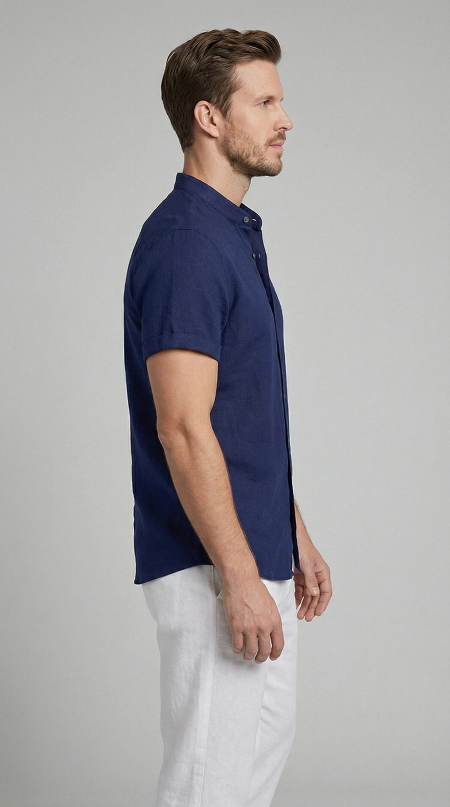 Men's Polo Shirt and Linen Trouser Set