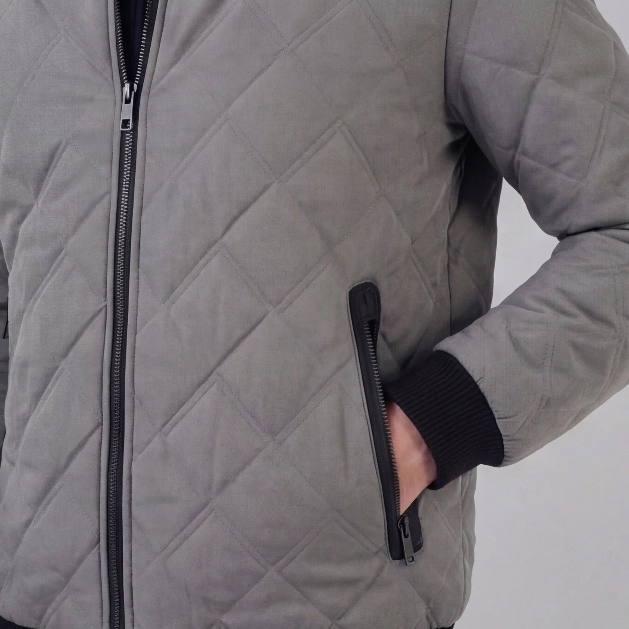 Men's Quilted Spring Jacket for Everyday Wear