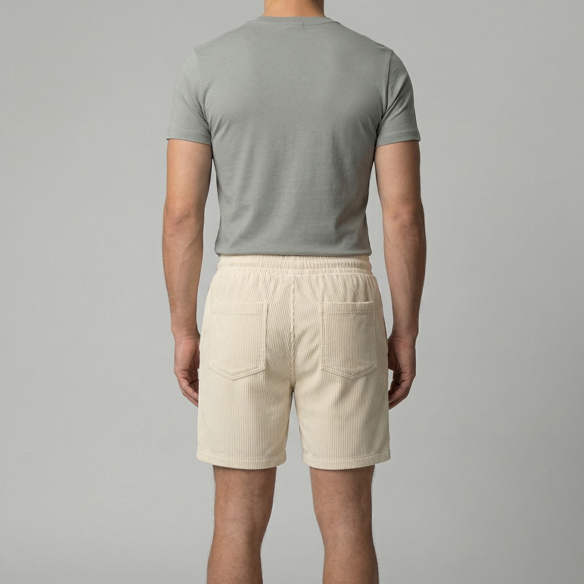 Pantalones Cortos de Pana de Corte Relajado para Hombre