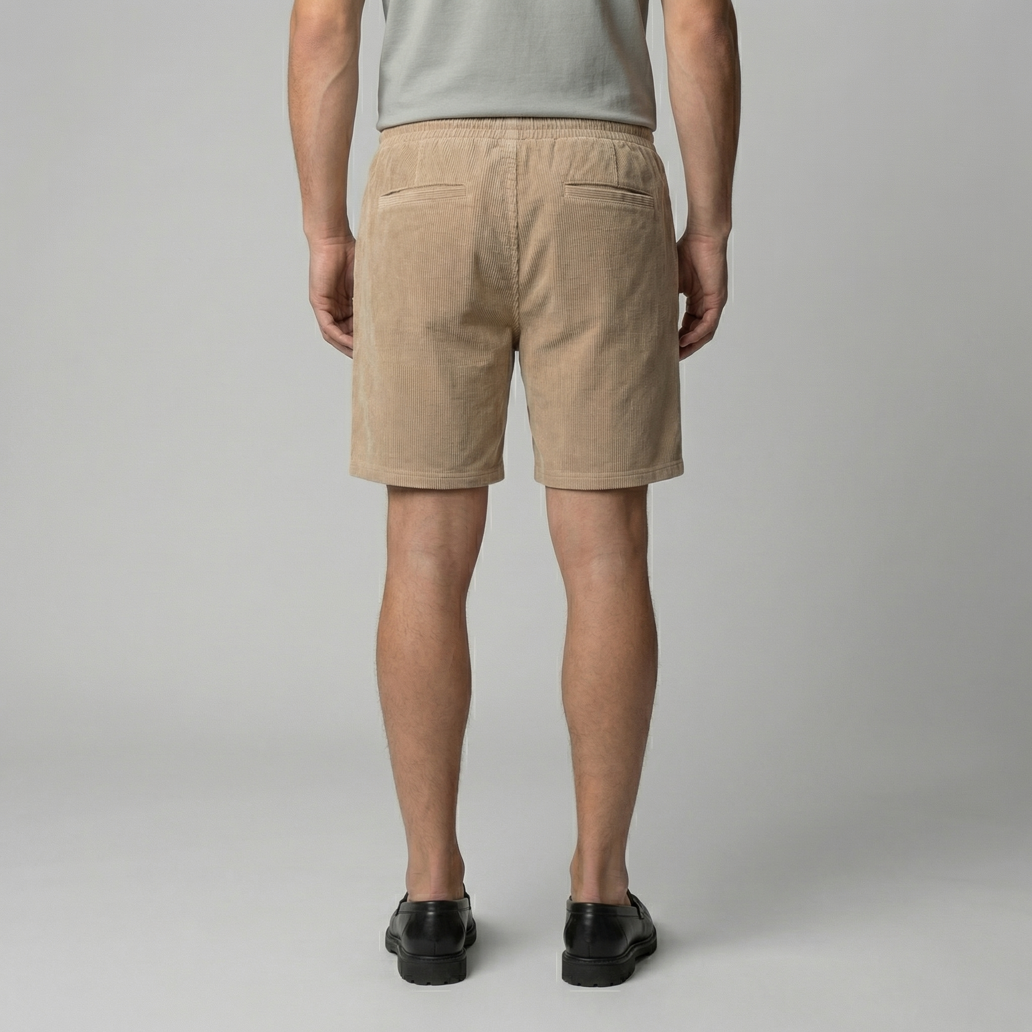 Pantalones Cortos de Pana de Corte Relajado para Hombre