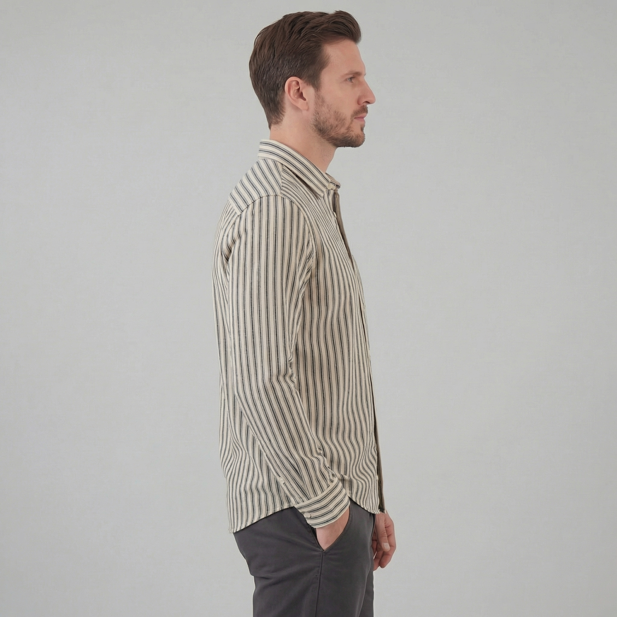 Men's Tailored Fit Striped Shirt