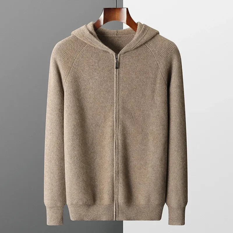 Men's Wool Zip Up Hoodie