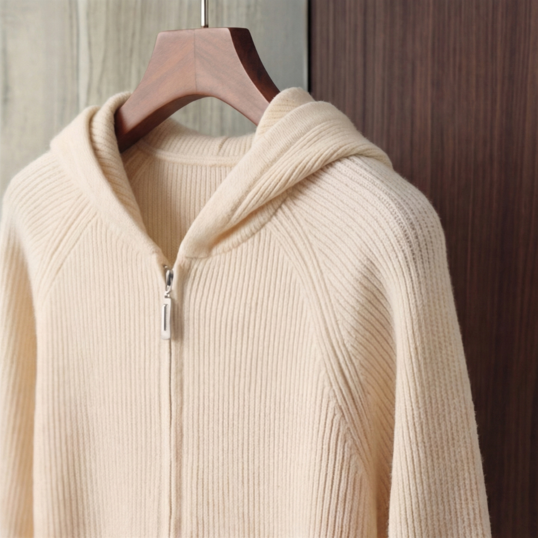 Men's Wool Zip Up Hoodie