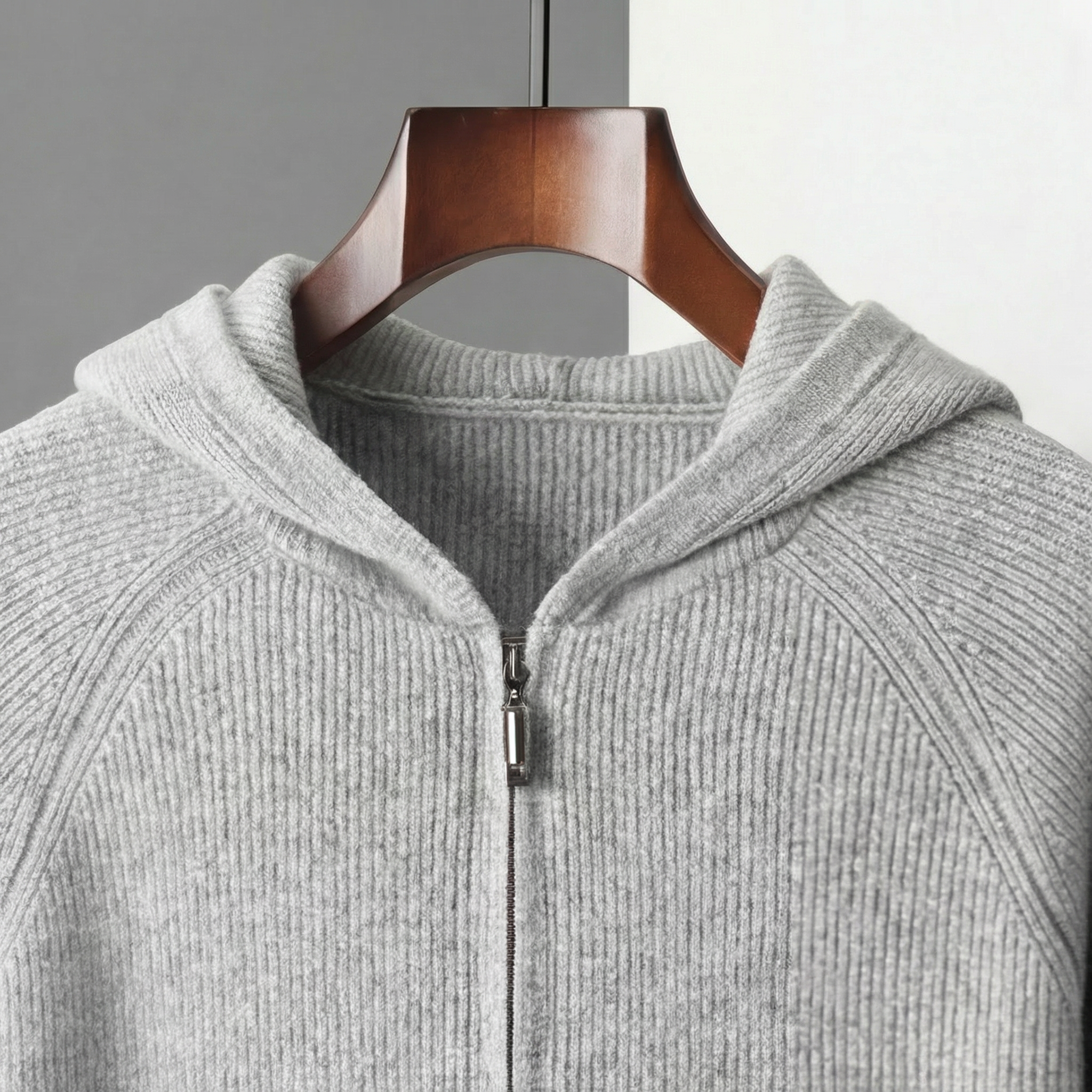 Men's Wool Zip Up Hoodie