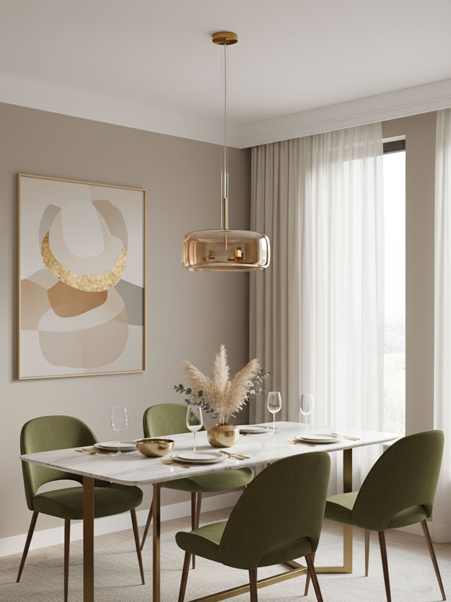Moderne LED-Hängeleuchte mit Rauchglas-Kuppel, 1-flammig  