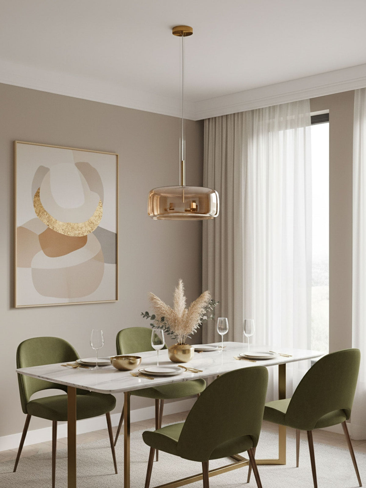 Lámpara colgante LED moderna con cúpula de vidrio ahumado 1 luz