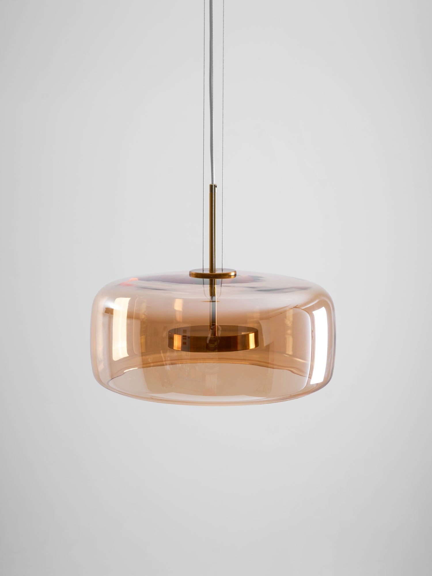 Moderne LED-Hängeleuchte mit Rauchglas-Kuppel, 1-flammig  