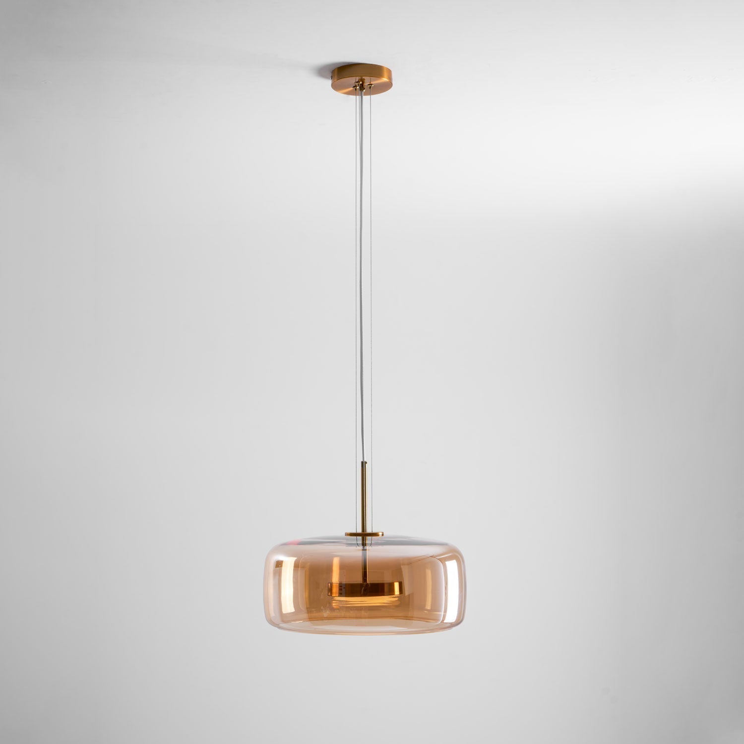 Moderne LED-Hängeleuchte mit Rauchglas-Kuppel, 1-flammig  