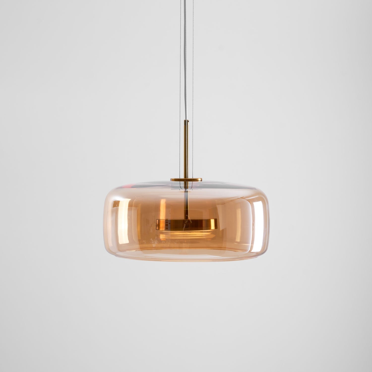 Moderne LED-Hängeleuchte mit Rauchglas-Kuppel, 1-flammig  