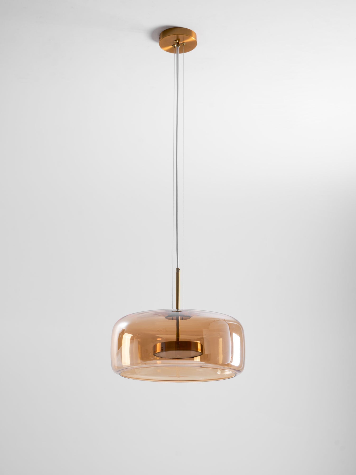 Moderne LED-Hängeleuchte mit Rauchglas-Kuppel, 1-flammig  