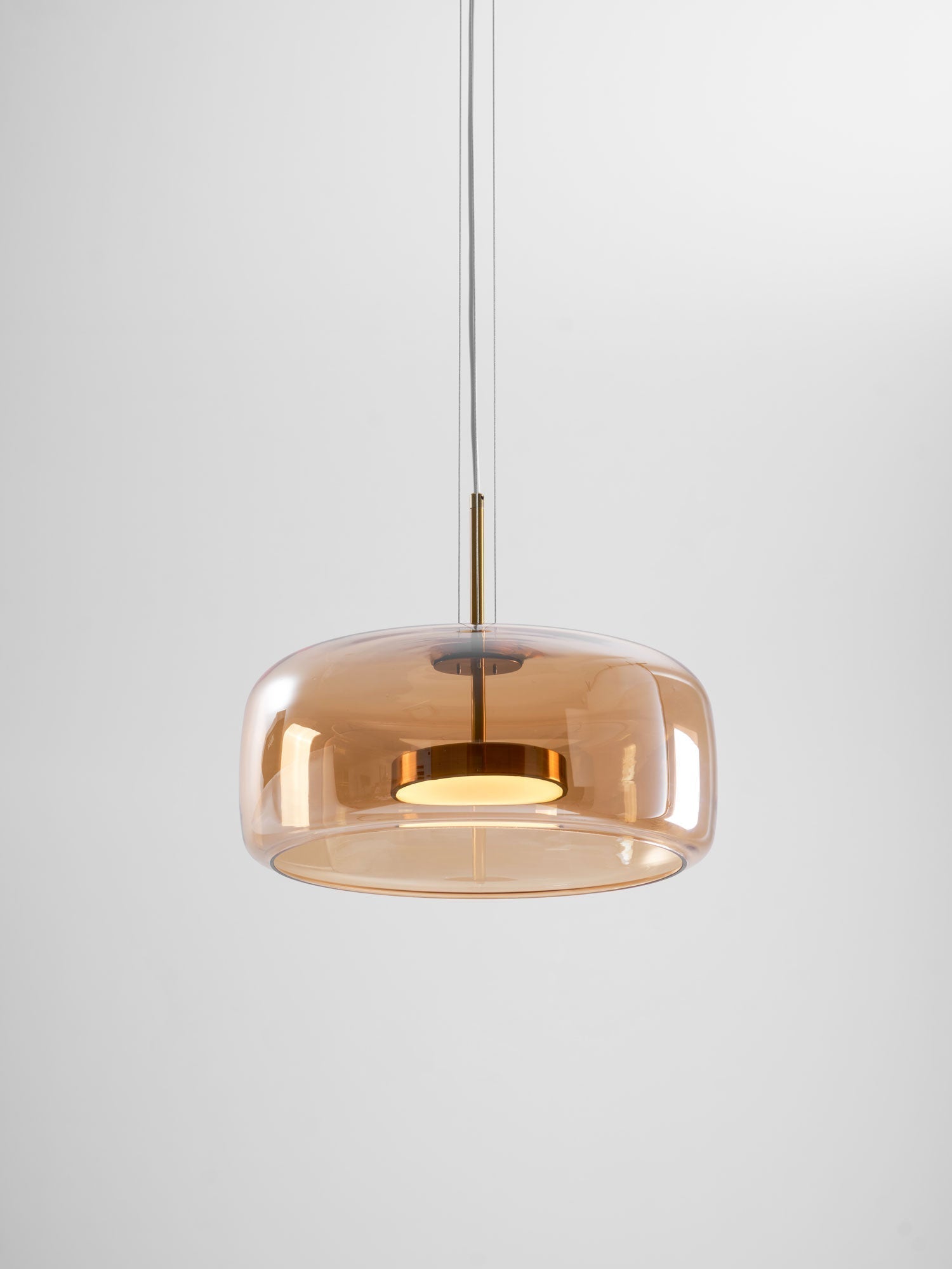 Moderne LED-Hängeleuchte mit Rauchglas-Kuppel, 1-flammig  
