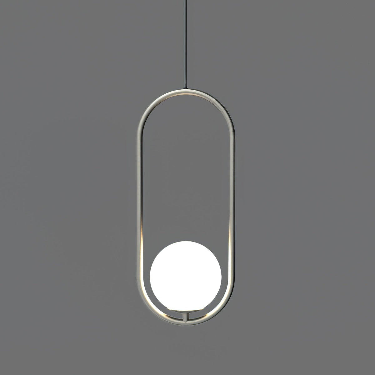 Moderner Messing-Ring-Globus-Glas-Pendelleuchte 1-Flammig