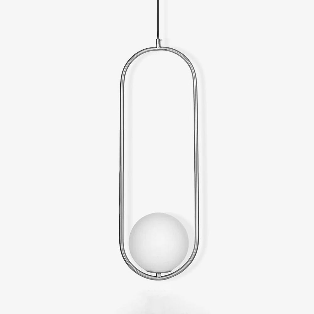 Moderner Messing-Ring-Globus-Glas-Pendelleuchte 1-Flammig