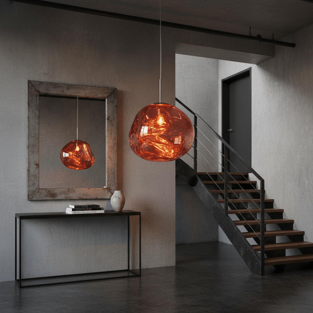 Lampadario moderno a cupola in vetro lava a 1 luce