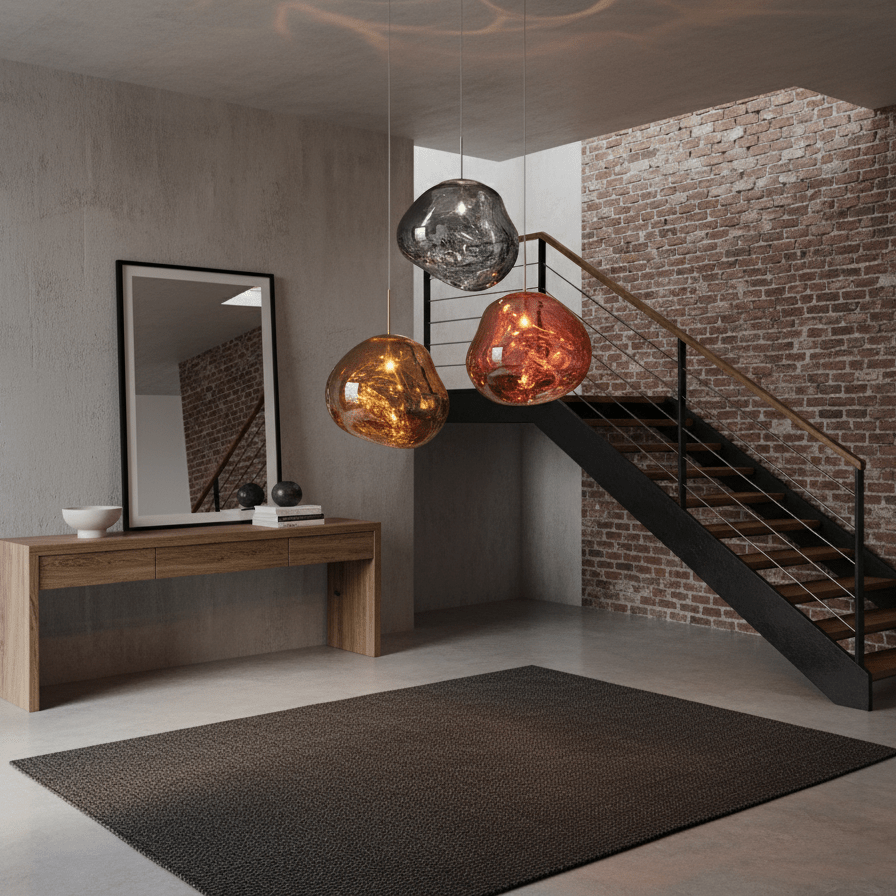 Lampadario moderno a cupola in vetro lava a 1 luce