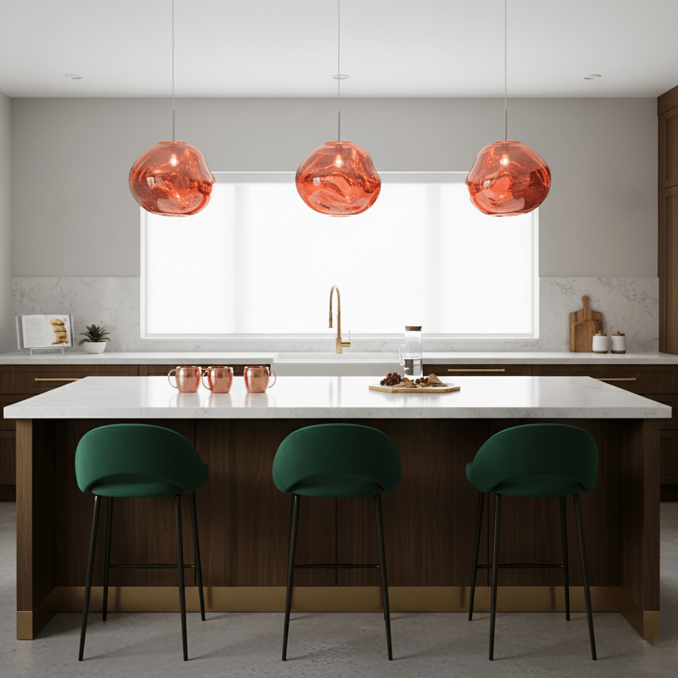 Lampadario moderno a cupola in vetro lava a 1 luce