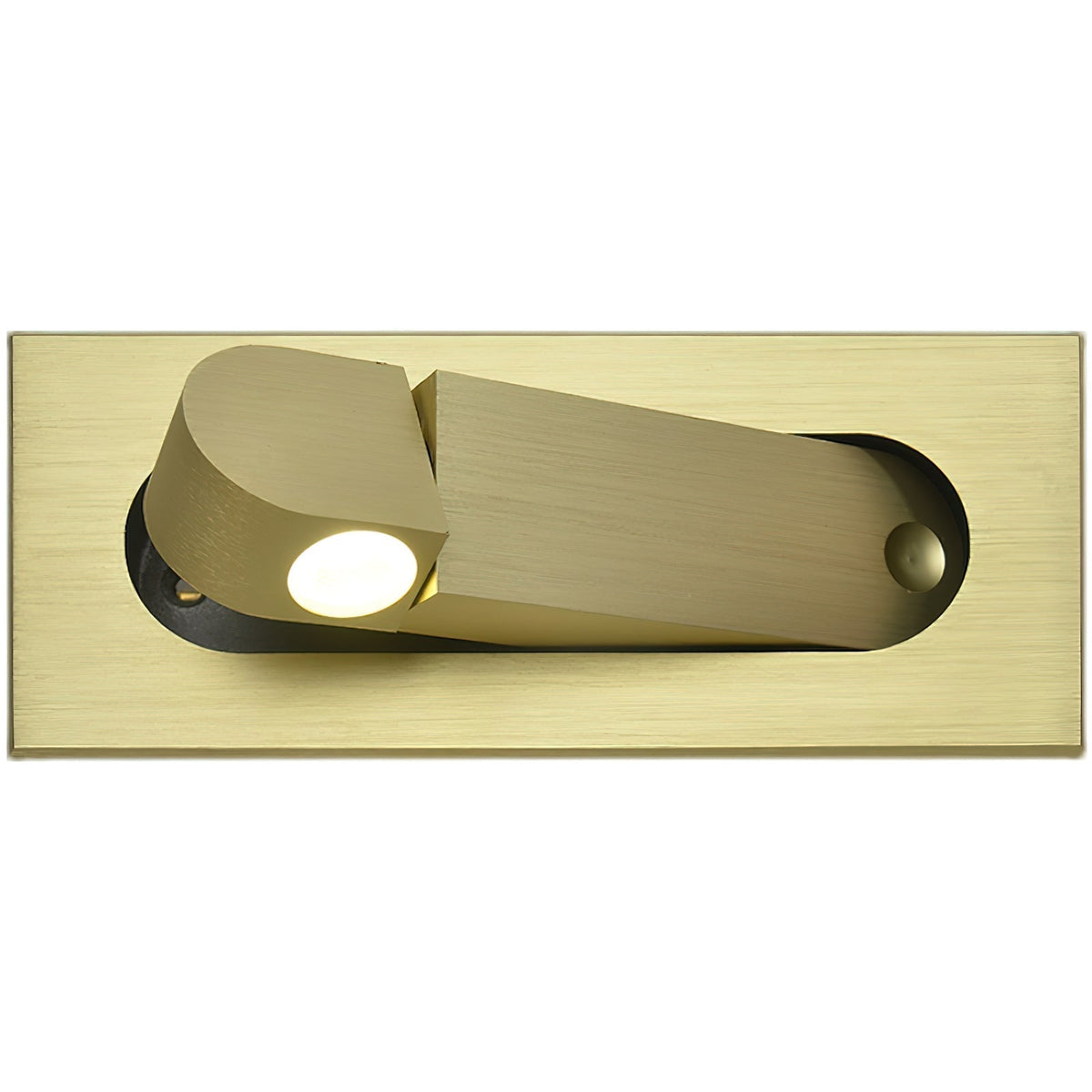 Aplique de pared LED rectangular empotrado ajustable moderno 1 luz